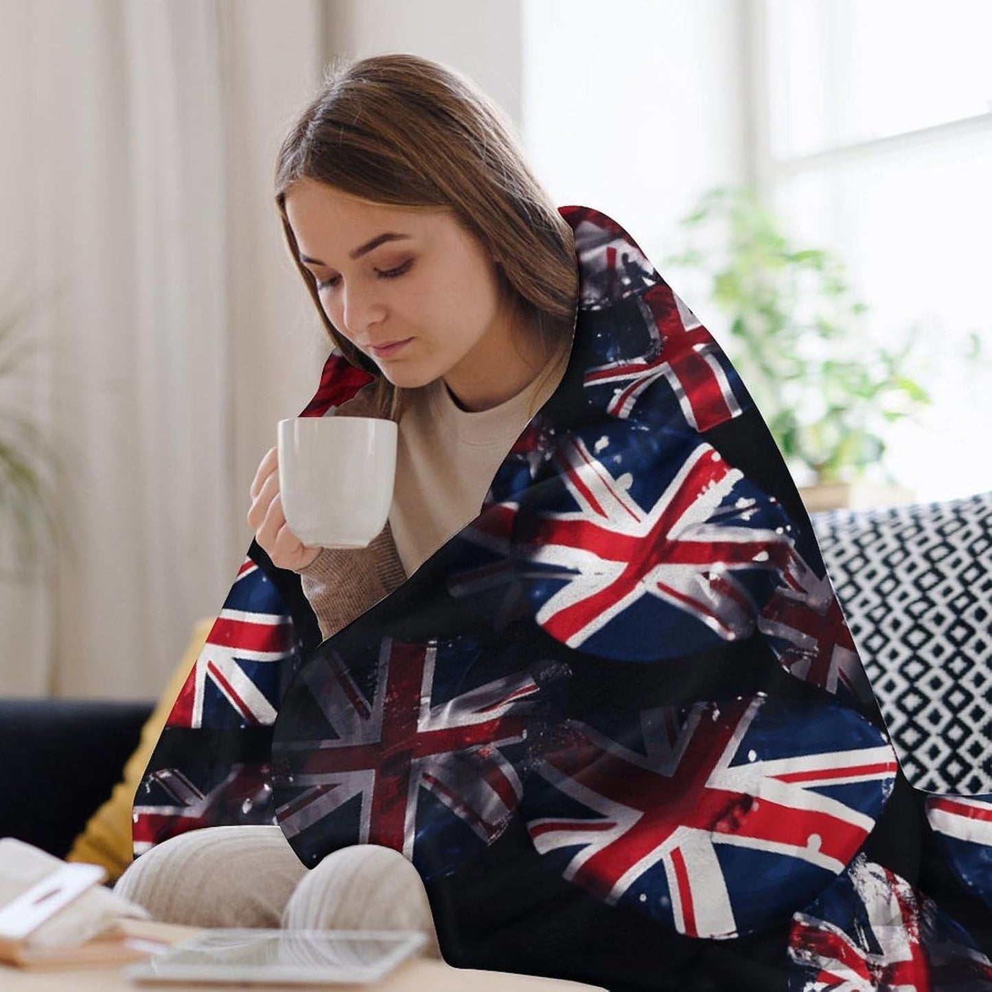 British Flag Throw Blanket for Couch Super Soft Warm Lightweight Throw Blankets Cozy Flannel Bed Blanket Cute Decorative Blankets for All Seasons Home Decor Gift 30"*40"（76 * 100cm）