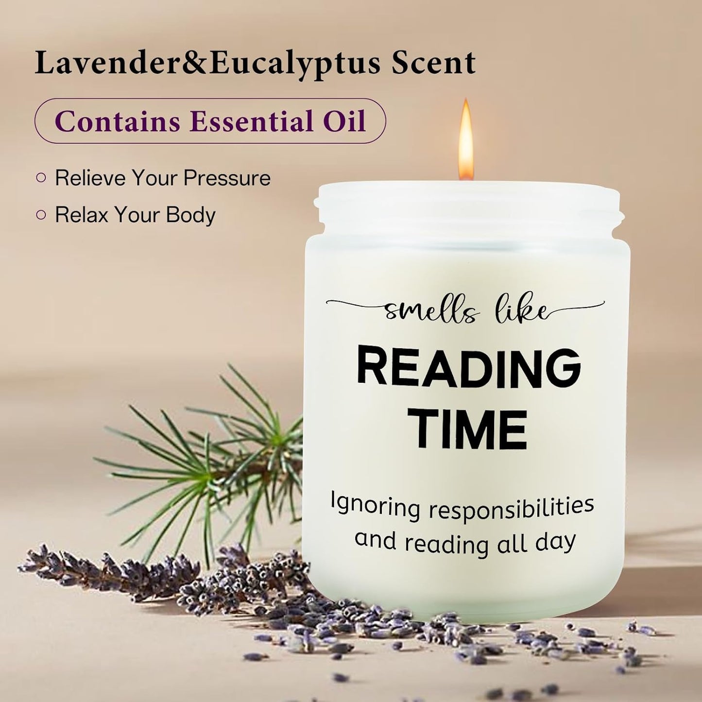 Book Lovers Gifts Candle Women Funny Bookish Accessories Club Themed Gifts for Librarian Book Lovers Women Reader Bookworm