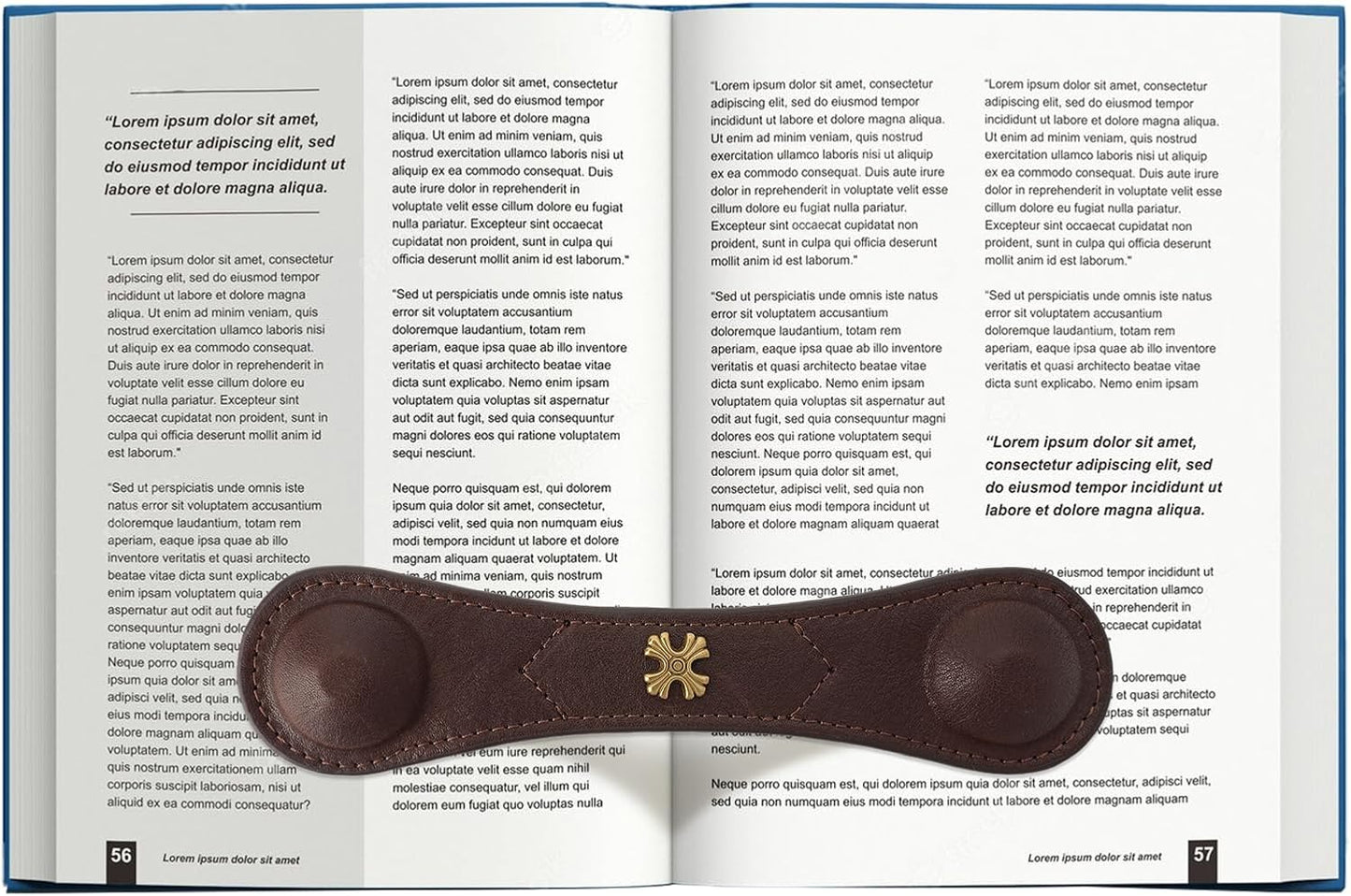 Book Weight Page Holder Heavy Genuine Leather Book Open Holder for Men Women Cookbook Weighted Bookmarks Gift for Writer Reader (02Bookmark Page Holder-Coffee)