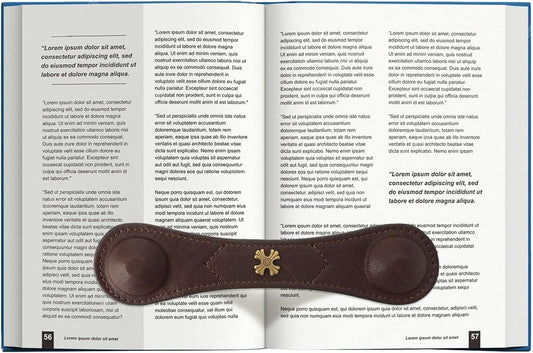 Book Weight Page Holder Heavy Genuine Leather Book Open Holder for Men Women Cookbook Weighted Bookmarks Gift for Writer Reader (02Bookmark Page Holder-Coffee)