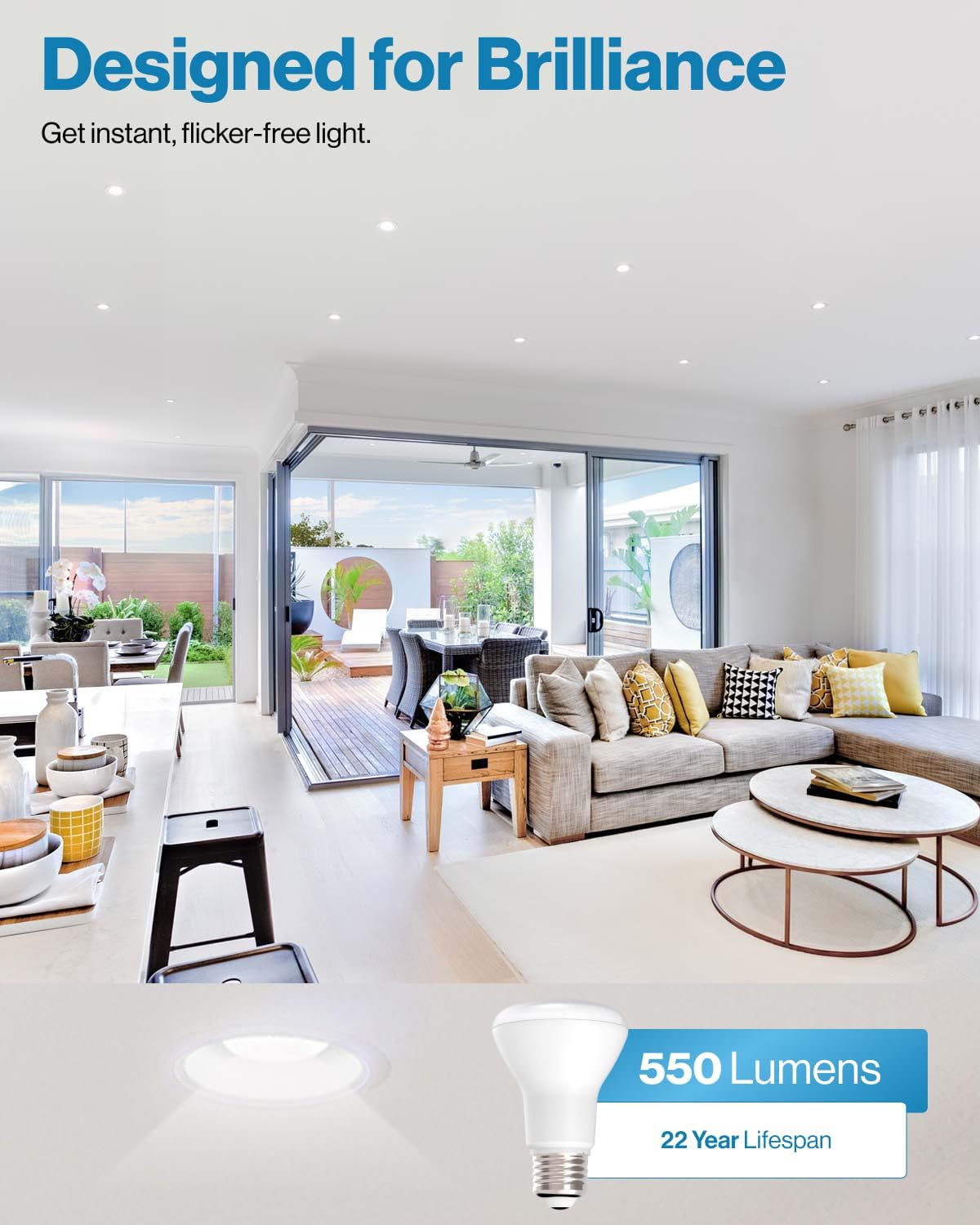 Sunco 10 Pack BR20 LED Bulb Dimmable, Small Recessed Lighting Bulbs, R20 Mini Flood Light Indoor, 550 LM, 7W (50W Equivalent), 2700K Soft White, E26 Base, Can Light for Home, Kitchen, Bedroom UL
