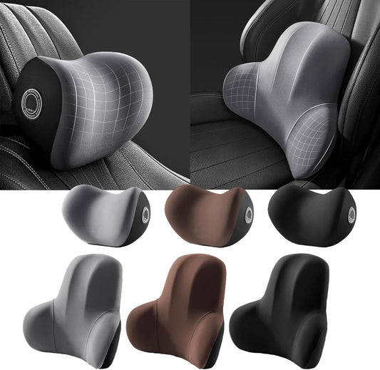 Lumbar Pillow Memory Foam Headrest Cervical Neck Support Backrest Cushion Back Support for Vehicles Truck Car