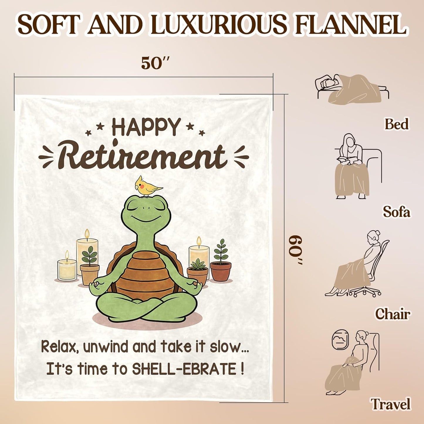 Retirement Gift for Woman/Men, Farewell Gifts for Coworkers - Retirement Blanket, Coworker/Teacher/Nurse/Boss Leaving Gifts, Funny Going Away Gift, Throws Blankets 60"x50"