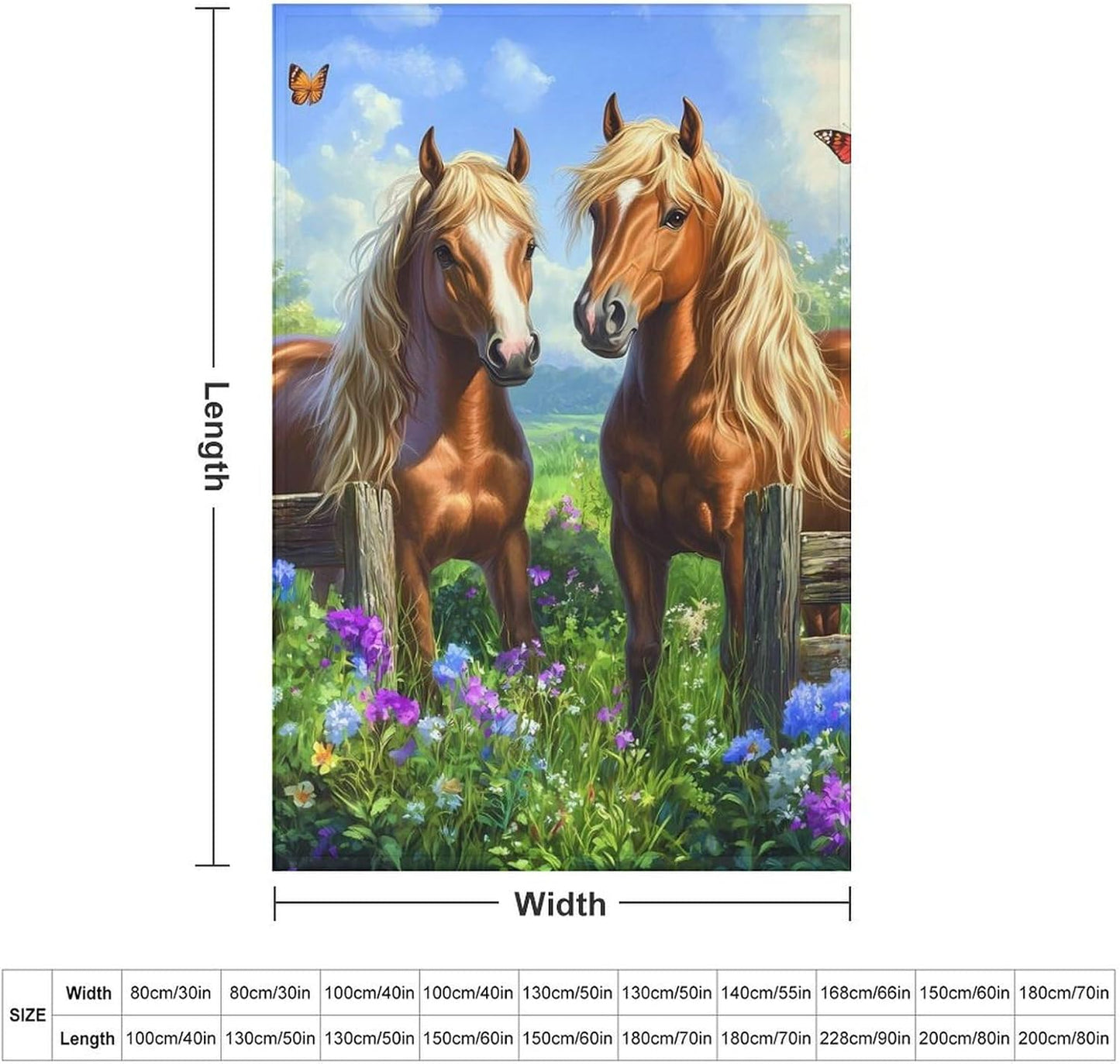 Horse (1) Throw Blanket for Couch Bed Plush Cozy Fuzzy Flannel Blanket for All Season 40"x60"