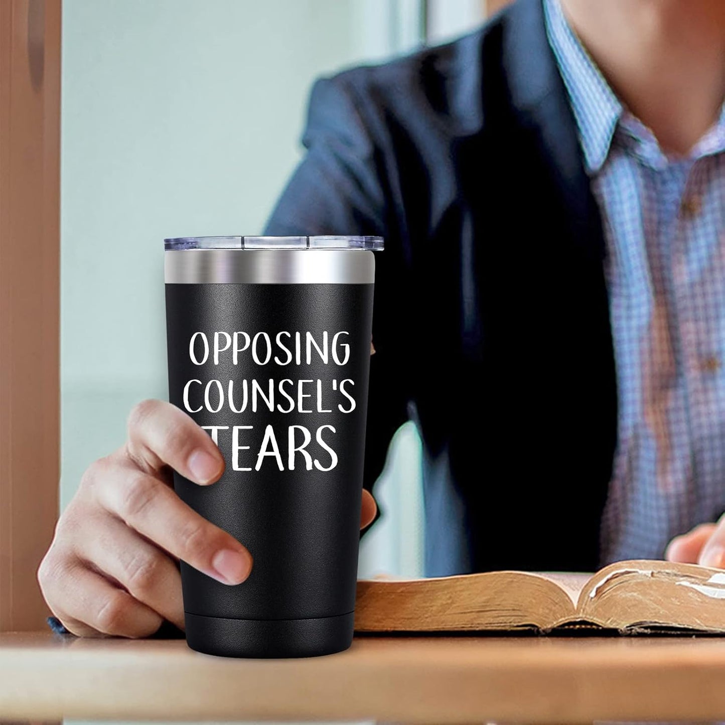 SpenMeta Lawyer Gifts for Men - Opposing Counsels Tears - Funny Defense Attorney Court Cup - Lawyers Graduate Law Student Graduation, Birthday, Christmas Gifts, 20oz Lawyer Tumbler