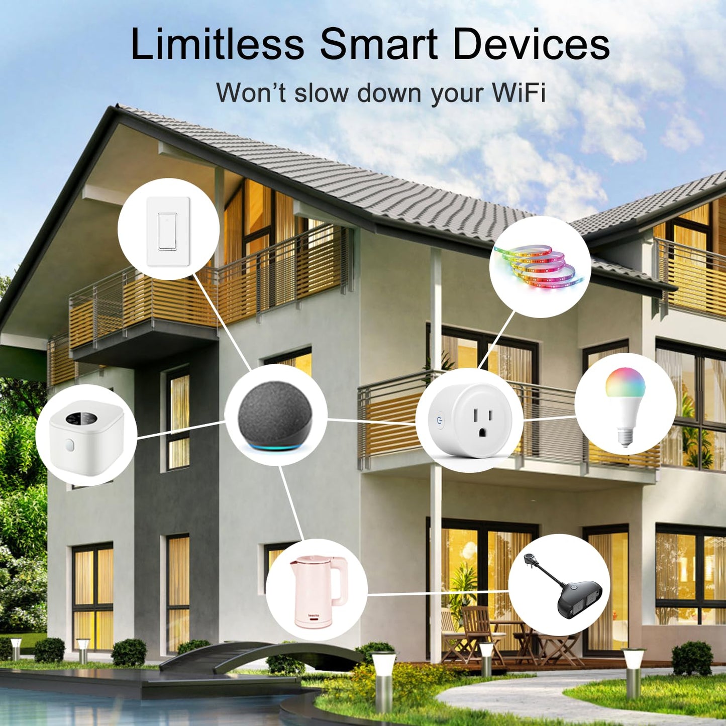 ExIoTy Smart Plug, Works with Alexa Only, Simple Setup with One Voice Command, Voice Control, Remote Control, Timer & Schedule & Group Controller, (Note: 𝘼𝙡𝙚𝙭𝙖 𝙙𝙚𝙫𝙞𝙘𝙚 𝙧𝙚𝙦𝙪𝙞𝙧𝙚𝙙)