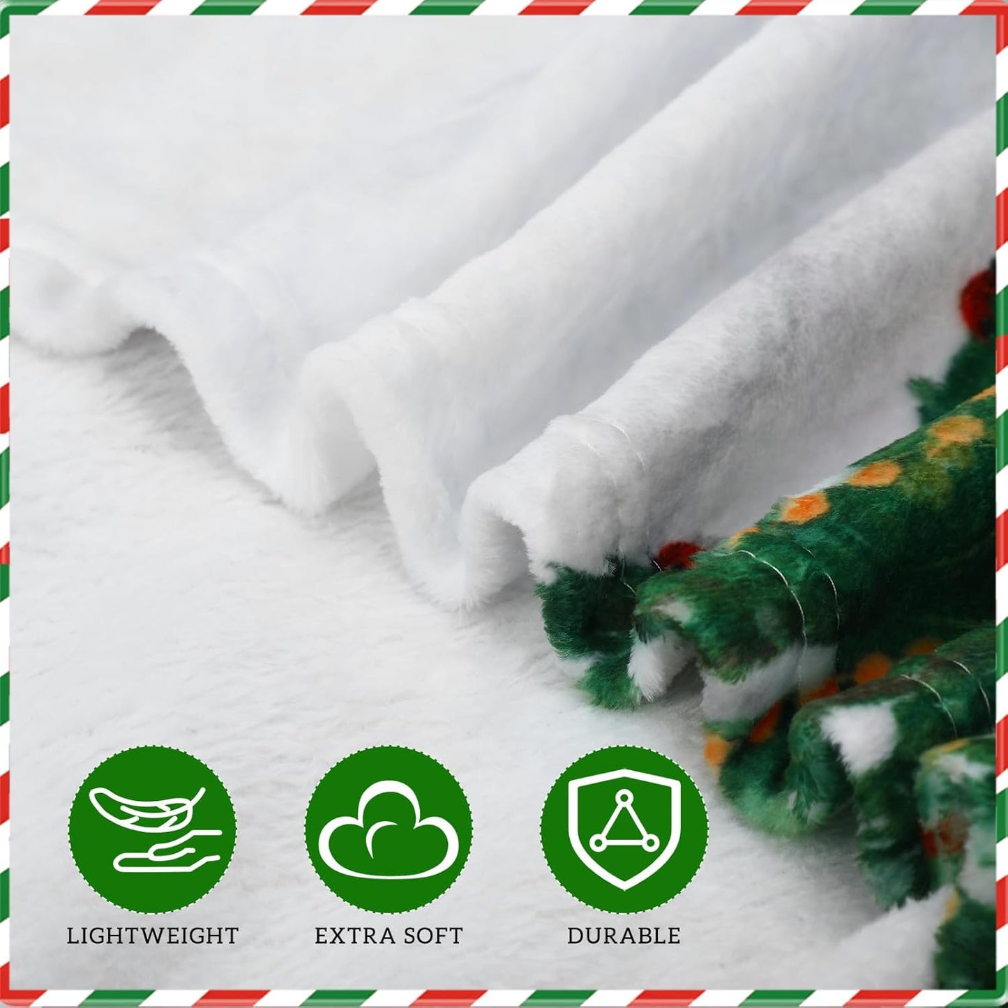 Christmas Flannel Throw Blanket 50x60 Inch – Soft 230 GSM Holiday Fleece Blanket for Couch, Bed & Sofa – Winter Xmas Decor & Gift for Adults and Kids