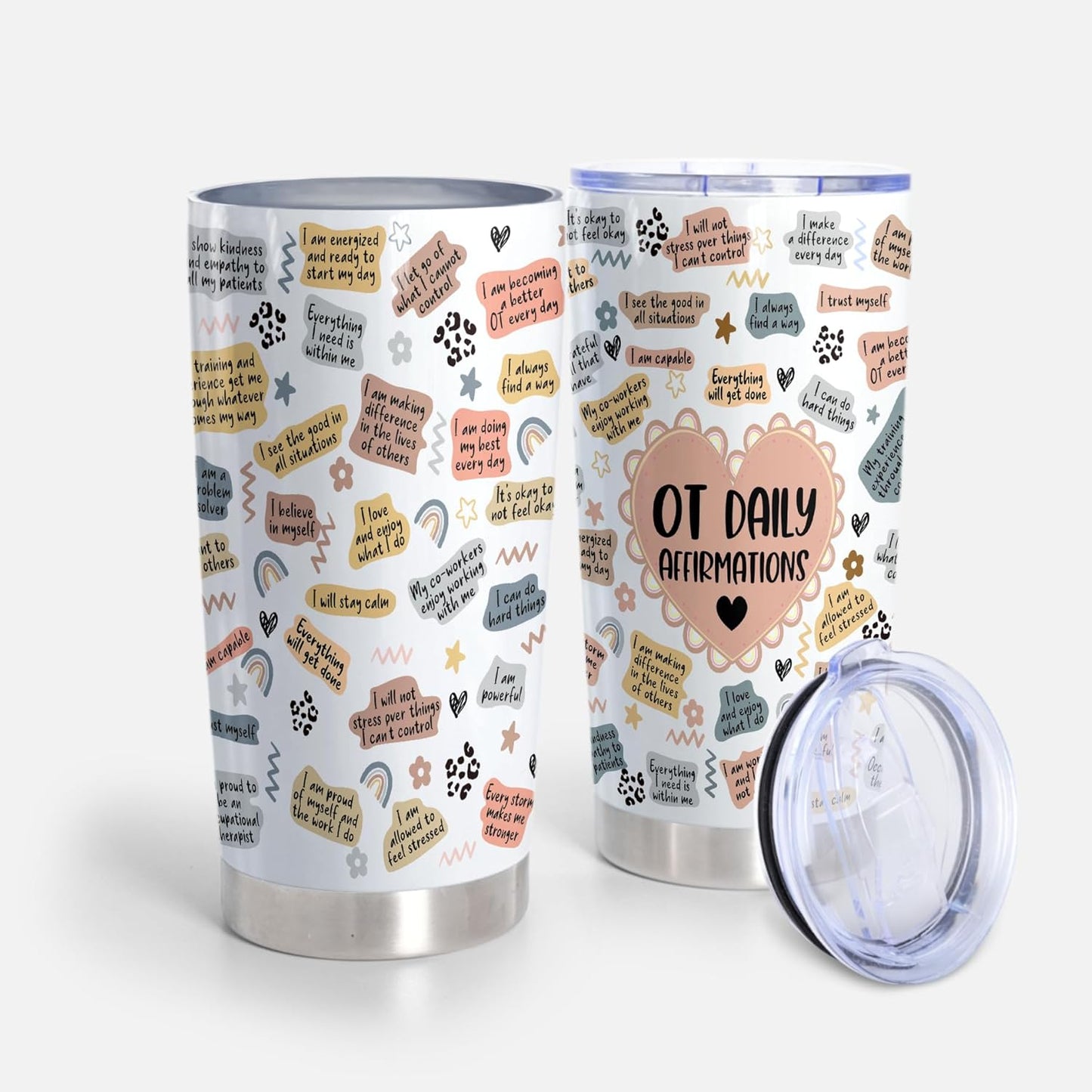 OT Stainless Steel Insulated Tumbler - Gift for Occupational Therapists & Assistants - Appreciation or Graduation Present - OT Gift (Design 3)