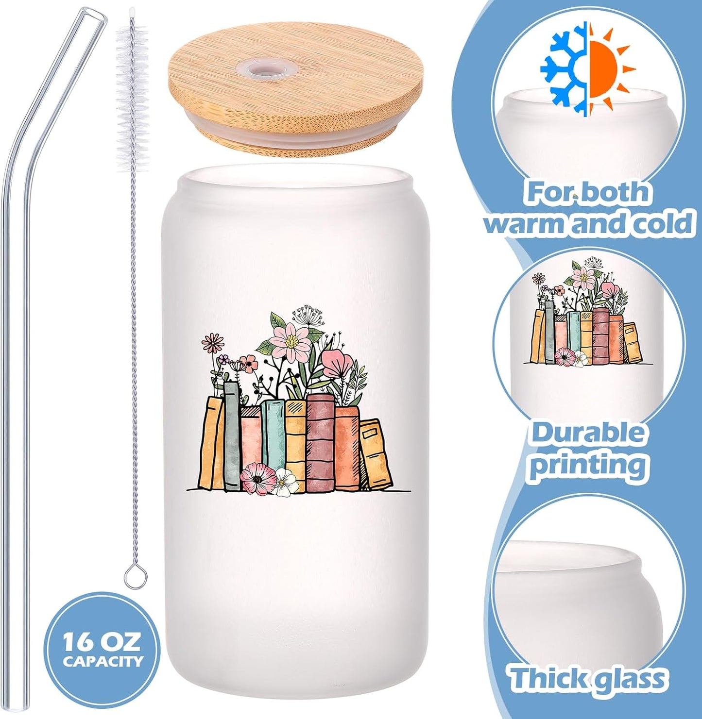 10 Pcs Book Lovers Gifts for Women Bookish Birthday Gift for Valentine's Day Reader Boss Book Club Customer Coworkers Teacher Nurse Professional Librarians Bookworms(Blue)