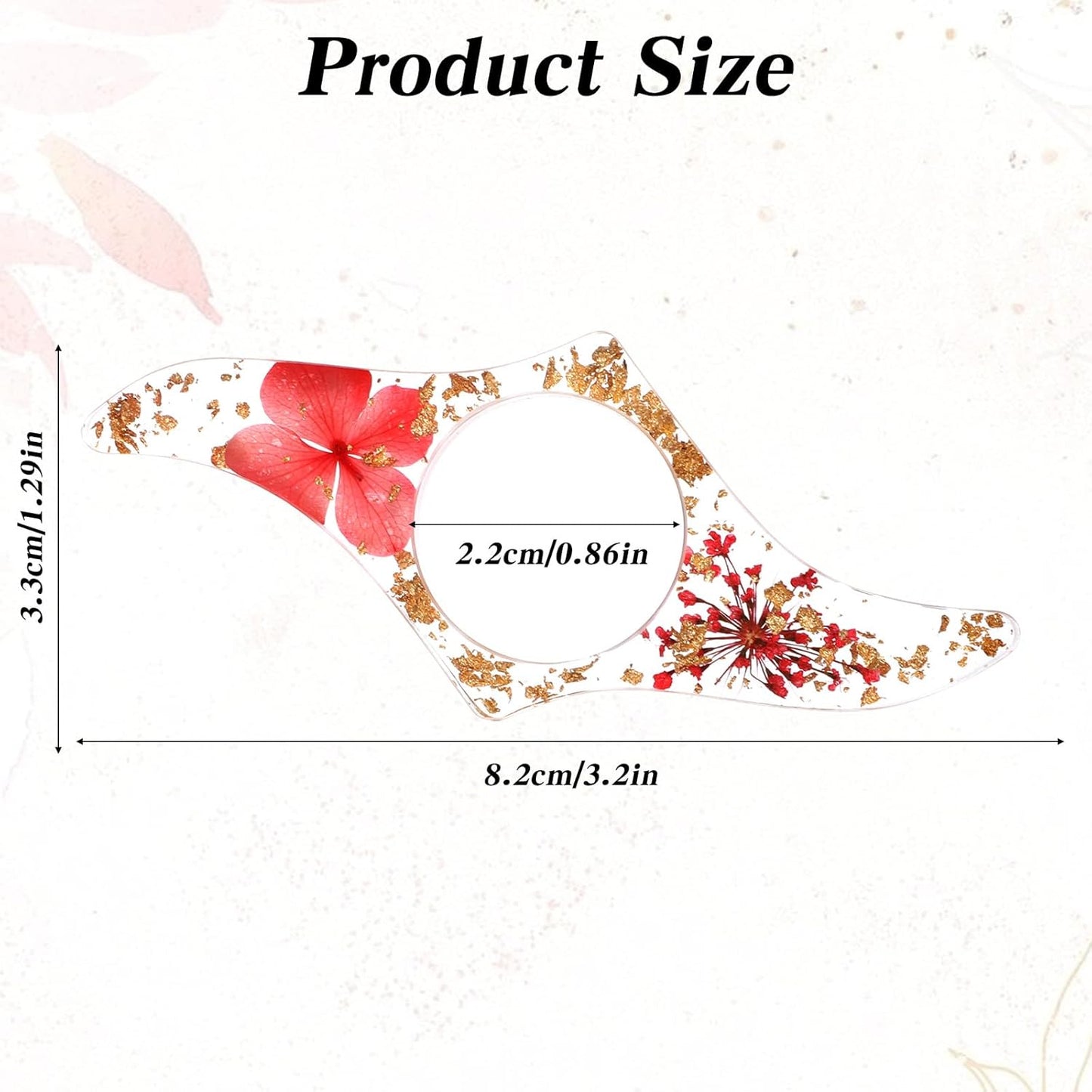 2 Pcs Book Page Holders for Reading Dried Flower Resin Transparent Bookmark Thumb Book Page Holder Finger Ring Opener Books Reading Accessories Handmade Flower Bookmark for Lovers Gift Reader Bookworm