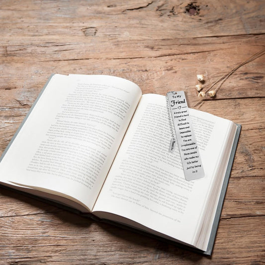 Friendship Bookmarks for Women - Thoughtful Gift for Book Lovers & Best Friends, Stainless Steel Bookmark for Reading Women | with Gift Box