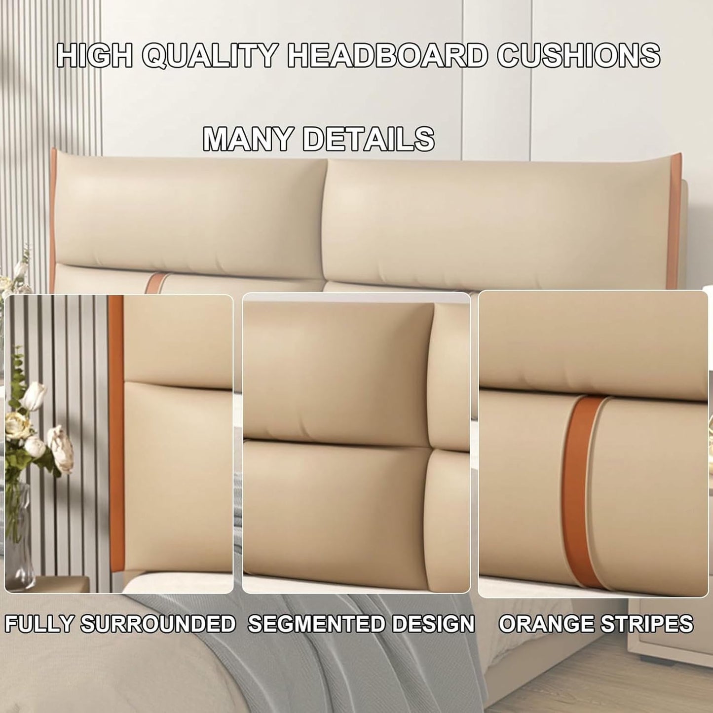 Headboard Cushion Large Bedside Pillow Upholstered Positioning Support Reading Pillow Neck Lumbar Cushion Removable Daybed Bunkbed Tatami Bolster,Gray1,Straps 63"/160cm