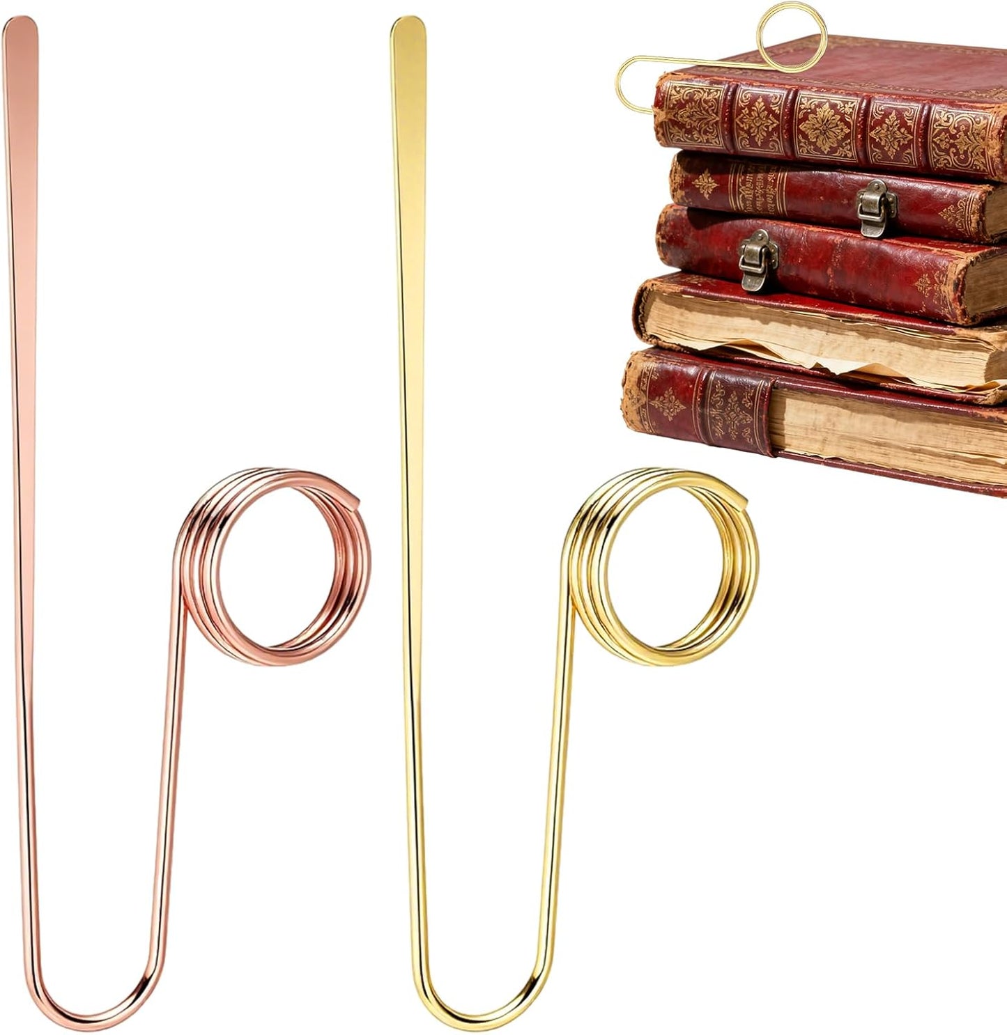 2 Pcs Book Holder Ring Bookmark Metal Copper Thumb Book Page Holder Finger Ring Opener for Lovers Reading Gifts, Women, Men, Light Weight Opener Tool Reading Accessories