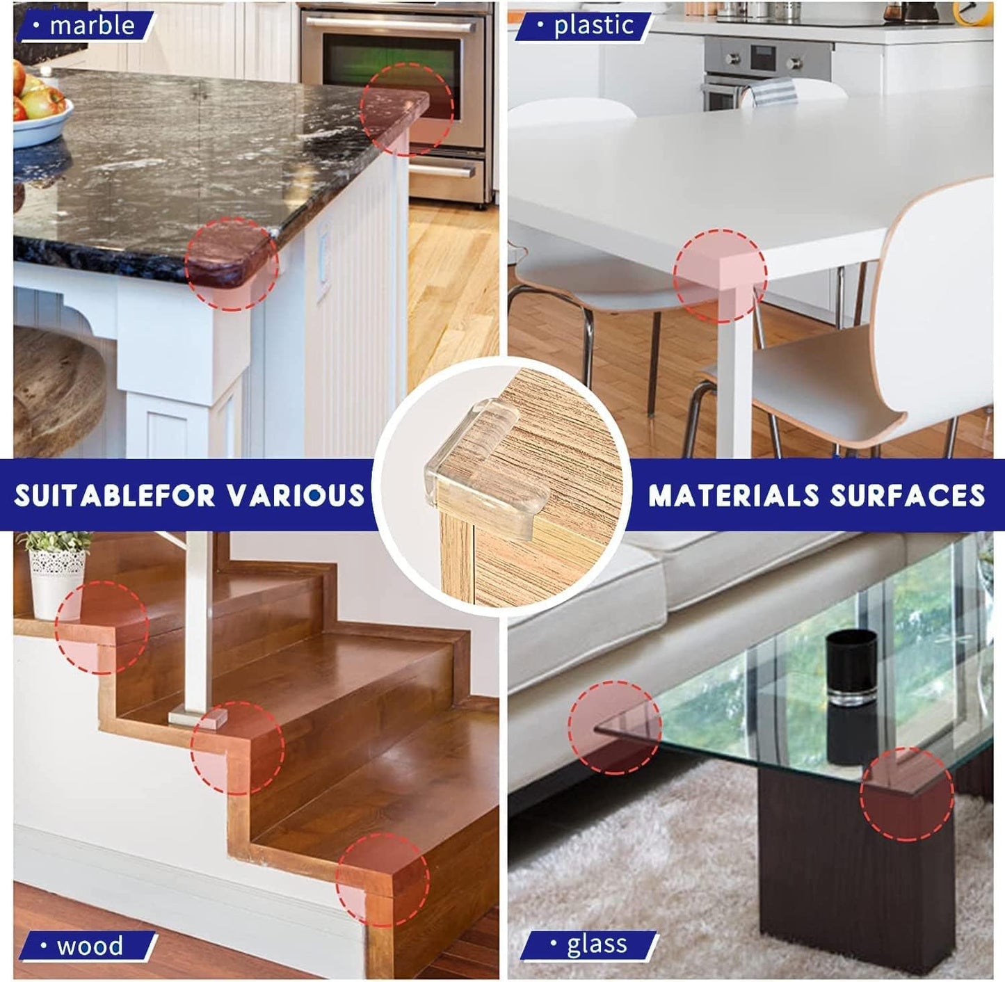 20 Pack Corner Protector Baby, Table Corner Protectors for Baby Guards Clear for Furniture Corner Protectors Proof Covers Baby Safety