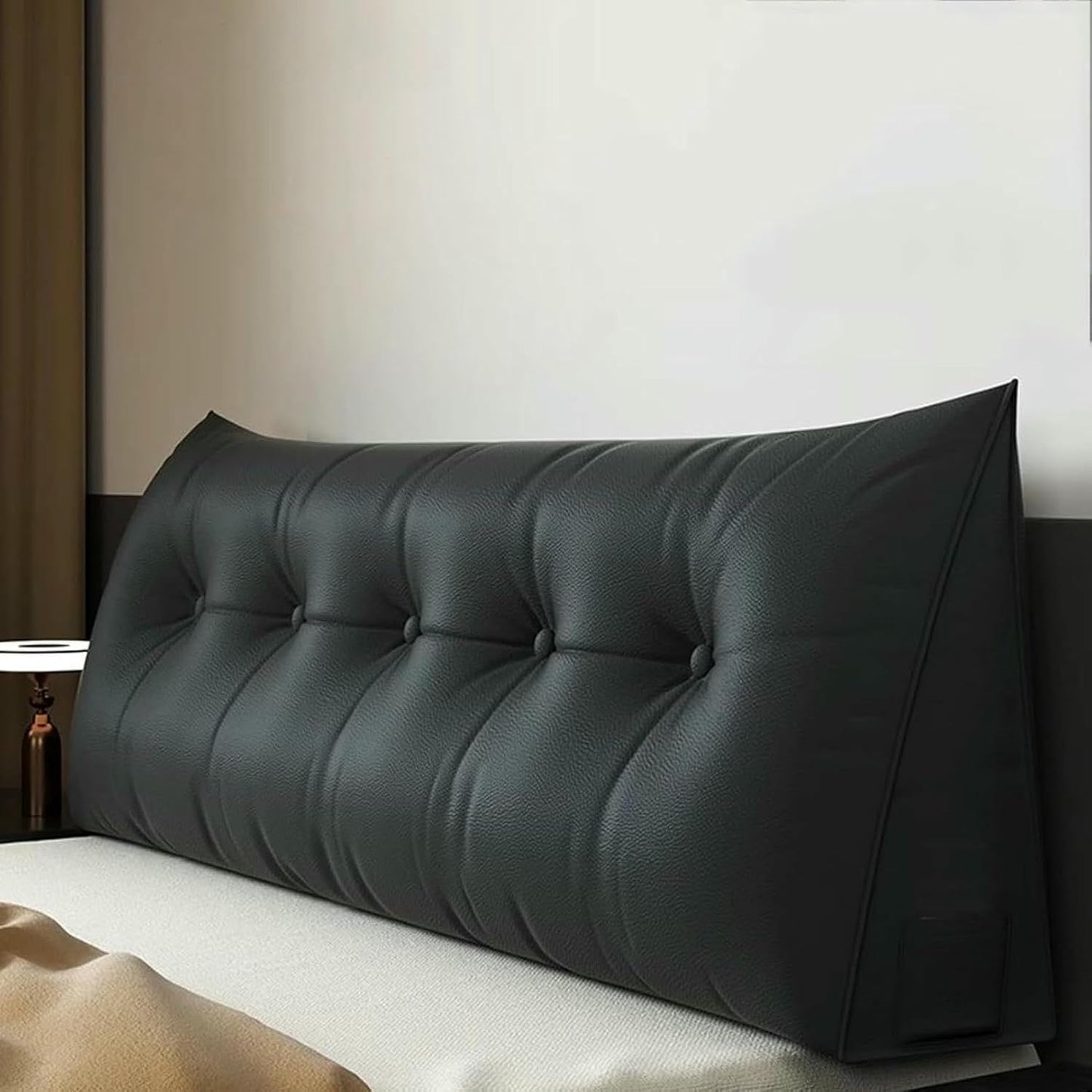 Headboard Wedge Pillow, Wedge Bed Pillow Backrest Reading Pillow, Ergonomically Designed, for Dorm Bed Daybed Versatile Use Soft and Supportive