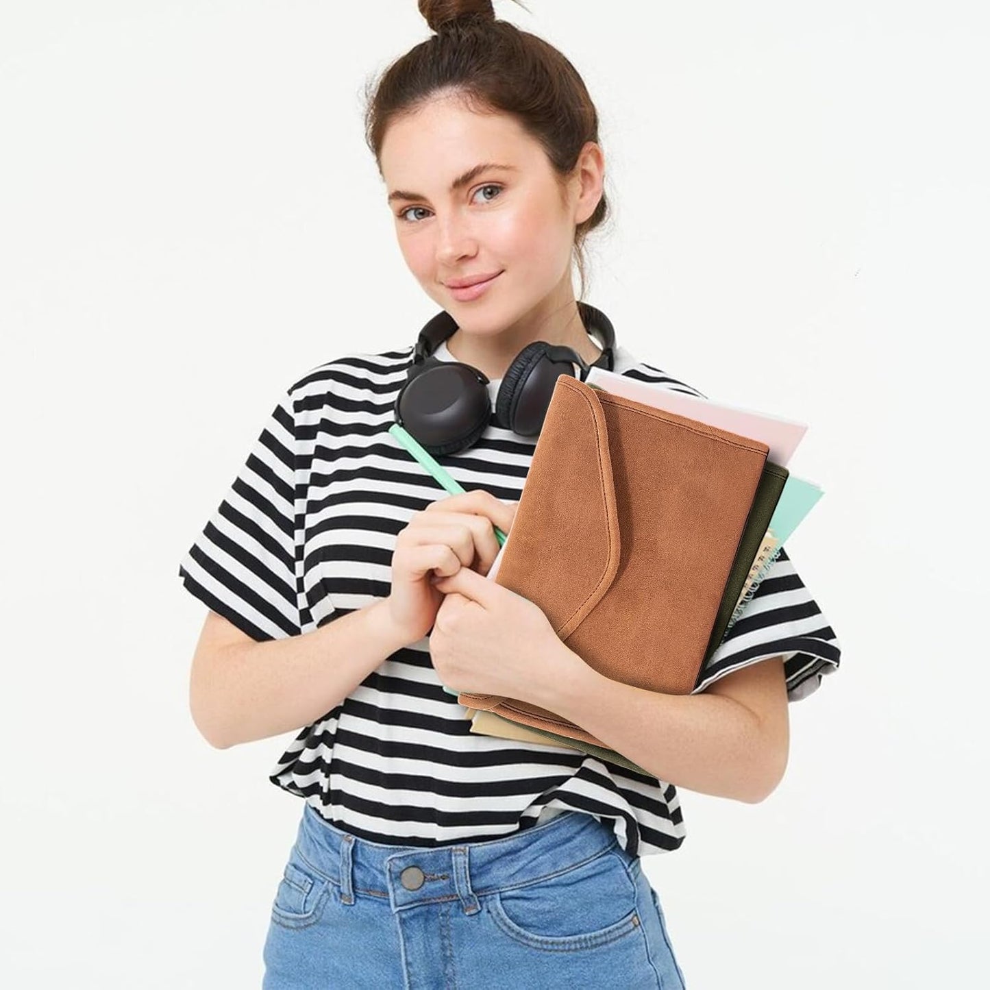 Reusable Adjustable Book Cover with Strong Magnetic Closure – Soft Protective Book Sleeve for Paperback & Hardcover, Fits 8" x 6" x 1.5" Books, Reusable & Flexible Book Protector