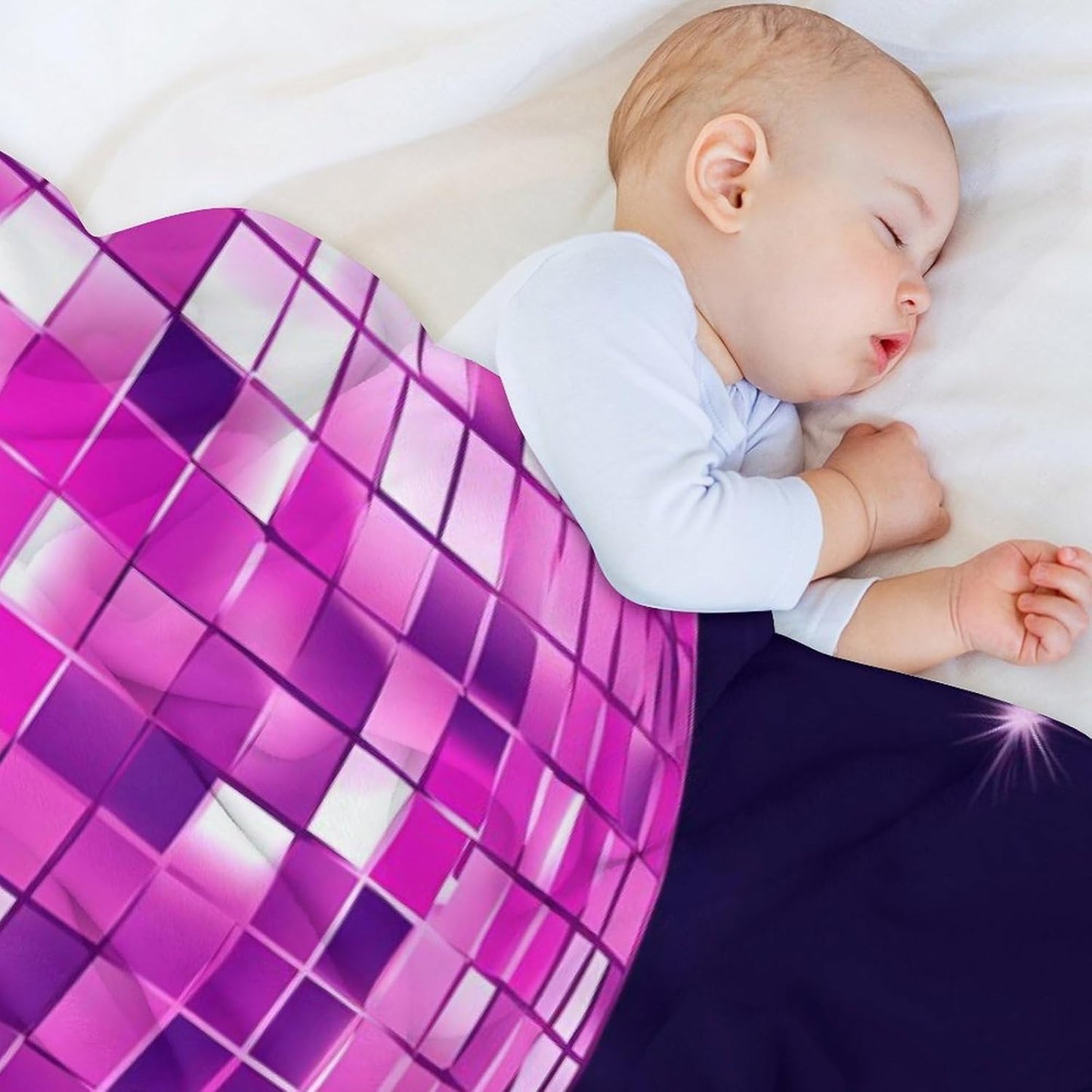 Disco Ball (1) Throw Blanket for Couch Bed Plush Cozy Fuzzy Flannel Blanket for All Season 40"x50"