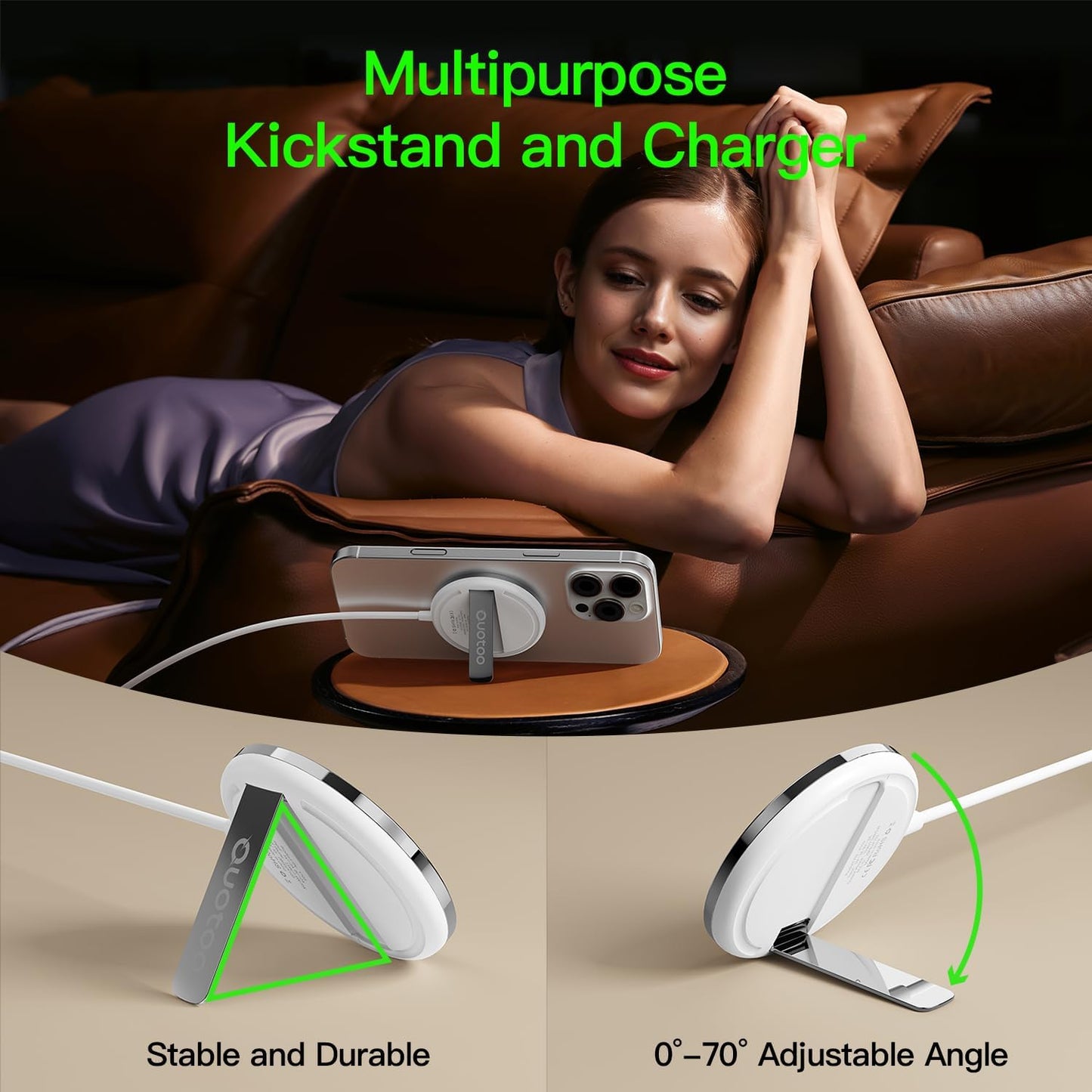 New for MagSafe Charger: Magnetic Wireless Charging Pad for iPhone 17 16 15 14 13 12 Series AirPods 4-2 Pro, Strong Magnet, with PD20W Charging Block, Ultra-Thin Portable(2Pack 5FT)