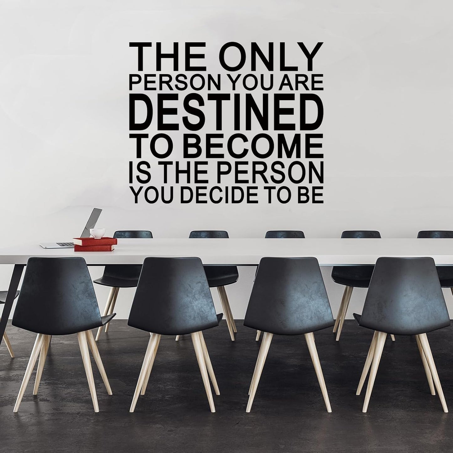 Motivational Quotes Wall Stickers for Office: Classroom Inspirational Positive Vinyl Art Wall Decals for School Gym Bedroom - The Only Person You are Destined 18" X 15"