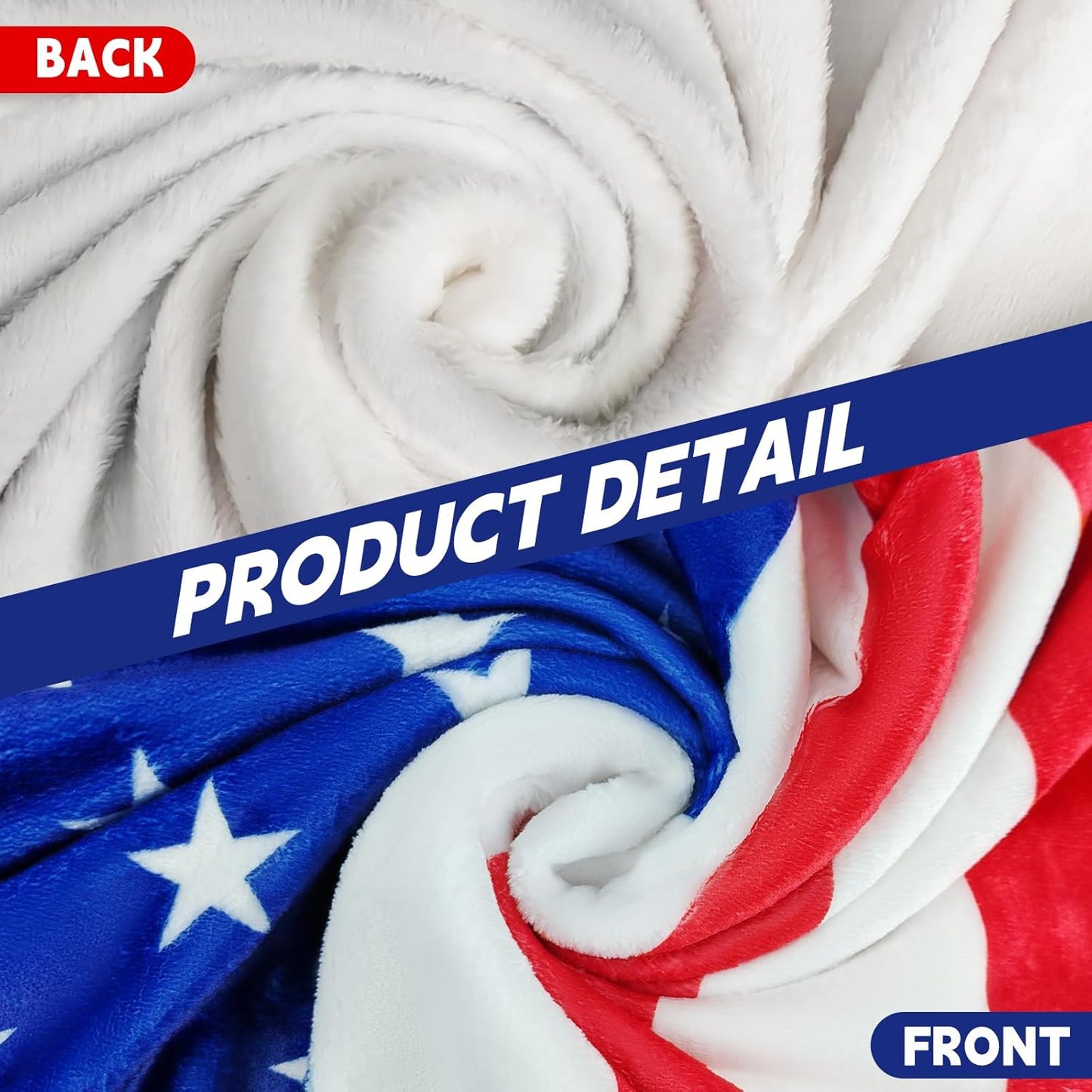 American Flag Blanket, Four Seasons Flannel Blanket Suitable for beds, Sofas, Living Rooms, Offices Reversible Soft Cozy Vintage Lightweight Throw Blanket for Women、Men、50x60 Inch (Red)