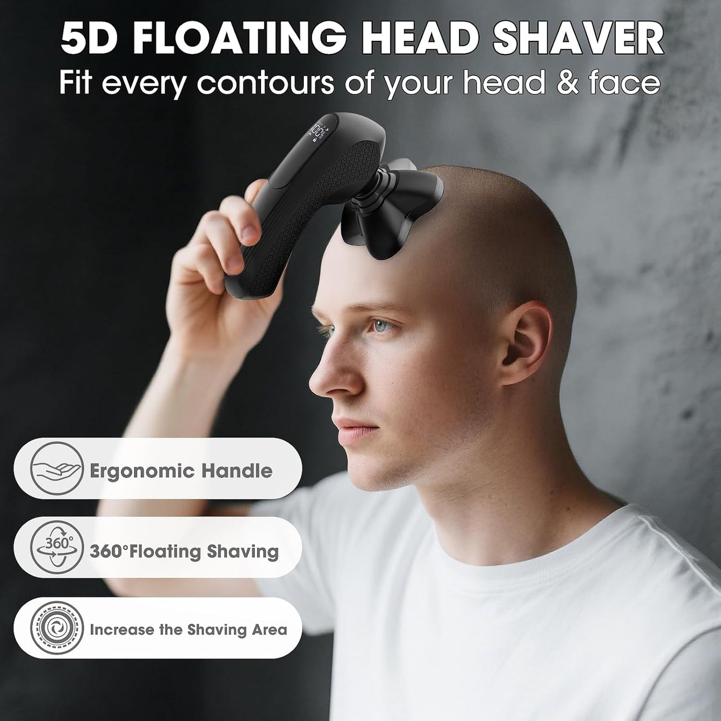 Manscape Body and Ball Trimmer for Men, Bald Head & Body Shaver, Mens Grooming Kits Pubic Groin Hair Trimmer, Body Groomer Electric Razors for Smooth Shaving, IPX7 Waterproof