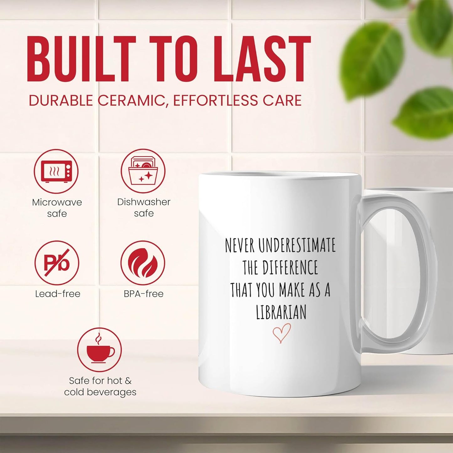 Librarian Appreciation Mug - Book Lover Coffee Cup - Library Funny Gift From Patrons - Reading Advocate Tea Mugs - Knowledge Cups - 11 Oz Ceramic Gifts For Bibliophiles, Birthday, Him, Her, Christmas