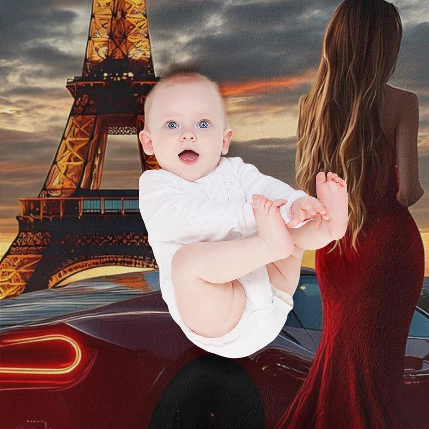 Paris Eiffel Tower Women Throw Blanket for Couch Bed Plush Cozy Fuzzy Flannel Blanket for All Season 60"x80"