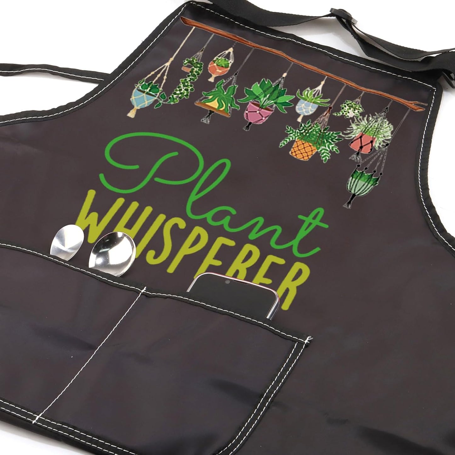 JXGZSO Gardening Apron for Gardener Plant Whisperer Funny Gardening Aprons with Pockets Waterproof Plant Lover Gift