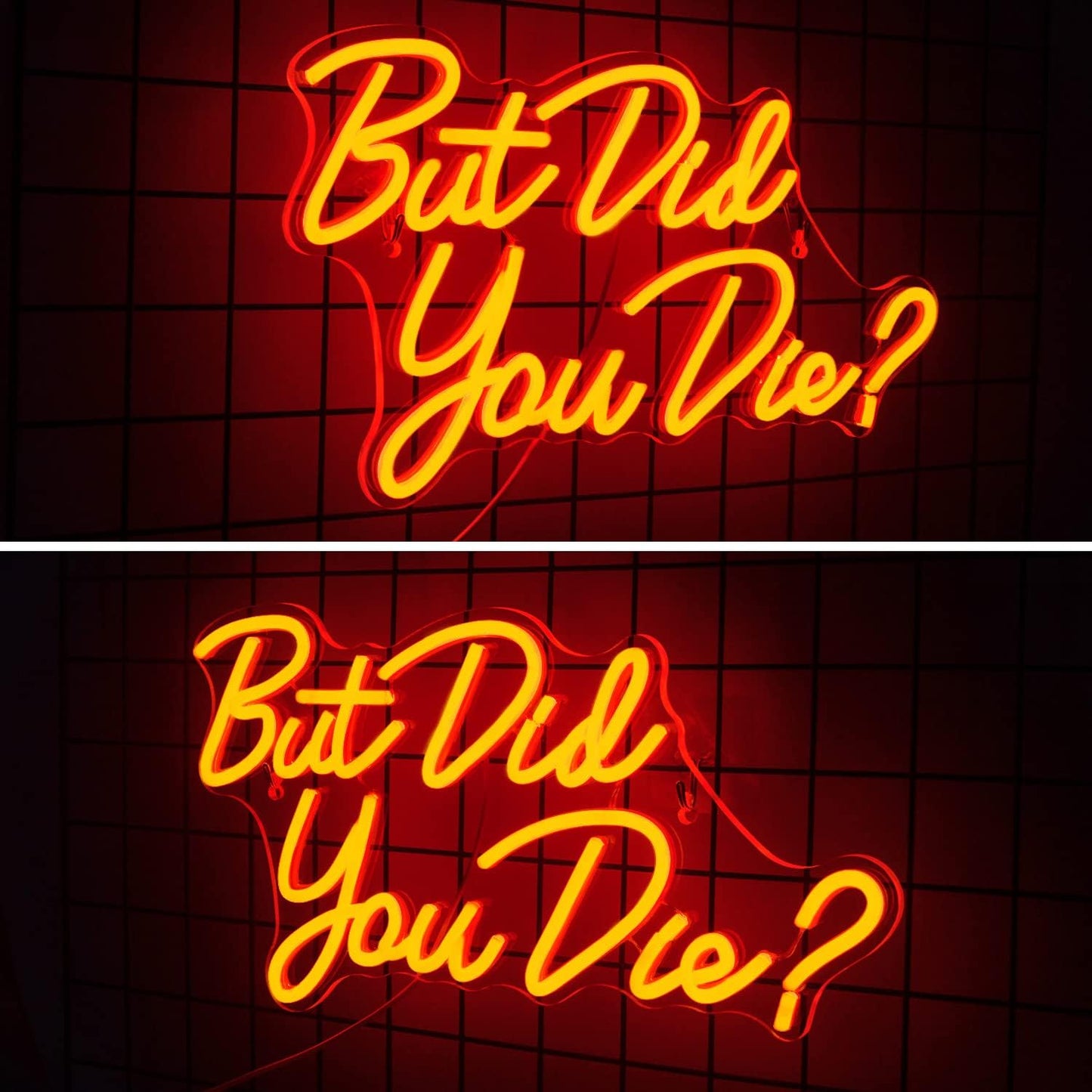 Horseneon But Did You Die Neon Signs for Wall Decor,Red LED Sign,Neon Light Sign for Room Decor,Neon Lights with USB Powered for Bedroom,Office,Gym Room
