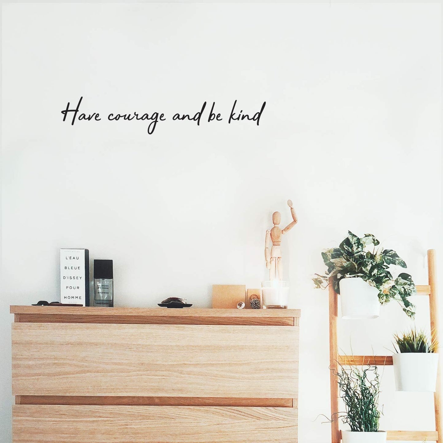 Vinyl Wall Art Decal - Have Courage and Be Kind - 4.6" x 25" - Trendy Inspirational Quote for Home Bedroom Living Room Office School Classroom Gym Decoration Sticker