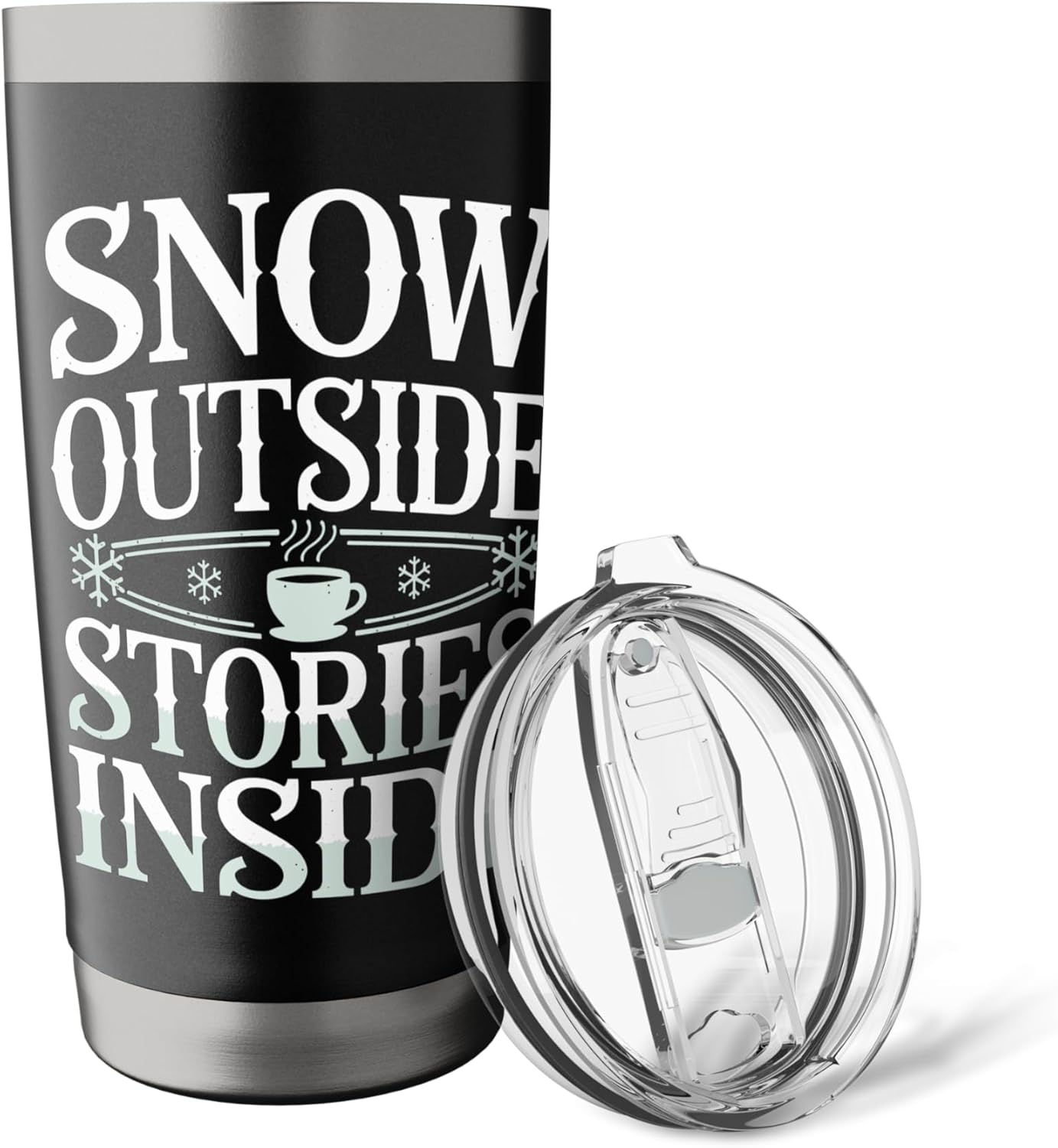 Reading All Winter Cozy Book Lover and Literary Escape Stainless Steel Insulated Tumbler
