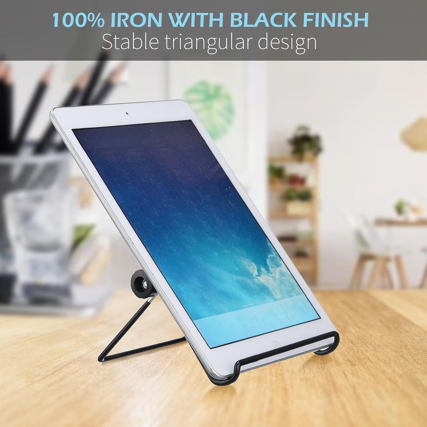 Kenning 24 Pack Adjustable Plate Stands for Display 7.1 Inch Black Metal Foldable Easel Book Display Stands Bulk Decorative Plate Holders for Platter Frame Photo Tabletop Art(Double Corners)