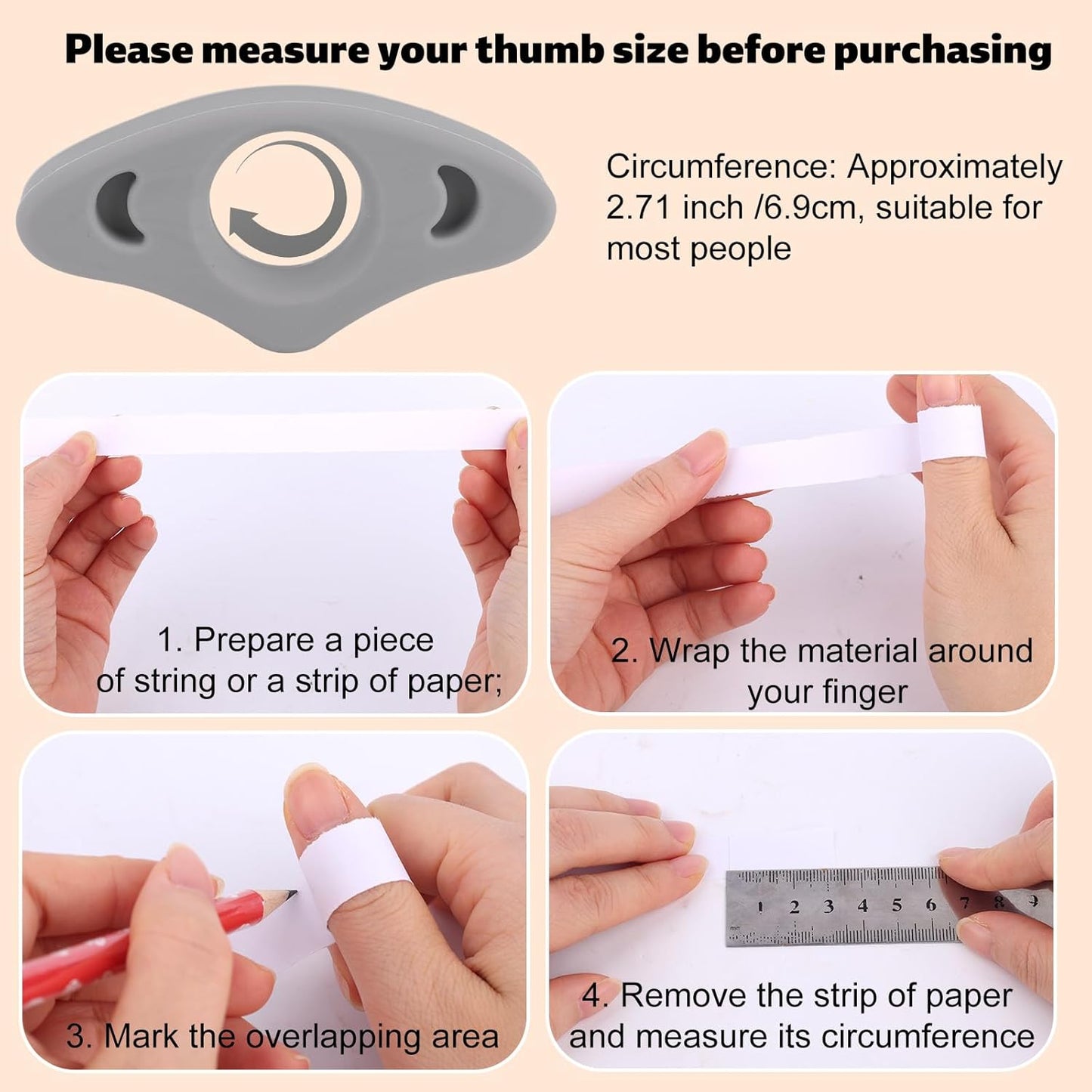 4pcs Book Page Holder Set, Silicone Thumb Page Holder One Handed Finger Read Breathable Waterproof for Reader Bookmark Reading Accessories Gifts for Book Lovers