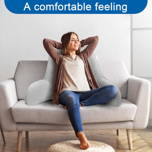 Cooling Reading Pillow Cover with Large Back Opening, Soft Replacement Slipcover for Husband Pillow, Removable & Machine Washable