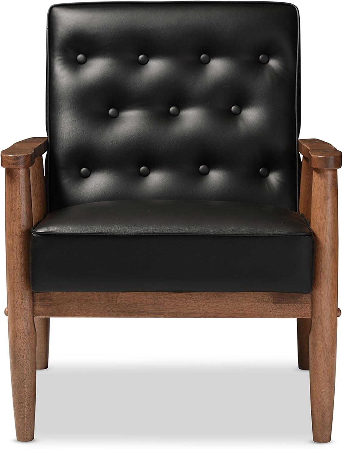 Baxton Studio BBT8013-Black Chair armchairs,Wood, Black