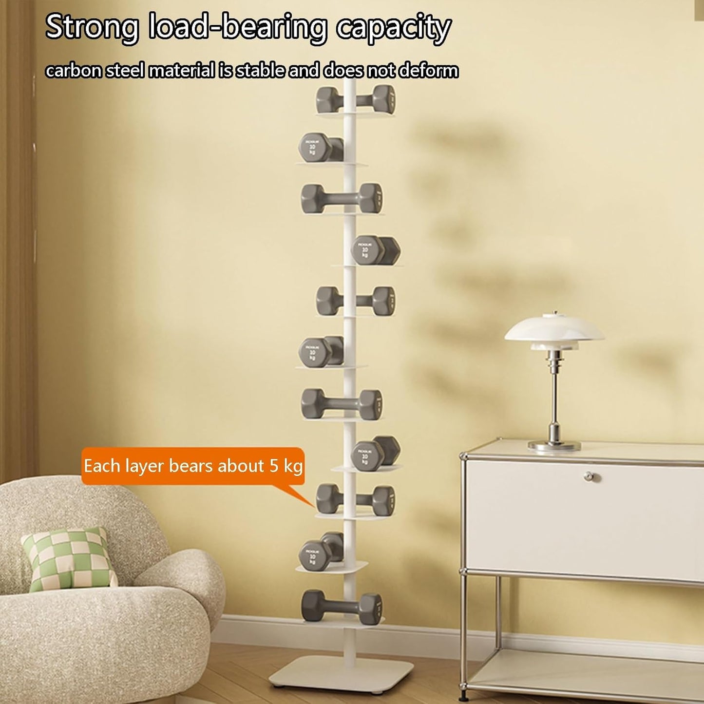 Vertical Bookshelf for Home，Simple Narrow Metal Bookshelf , Multipurpose Corner Bookshelf Tall , Narrow Ladder Bookcase Ideal Book Display，Narrow Ladder Bookcase,invisible Floating Bookshelf(192cm/72.