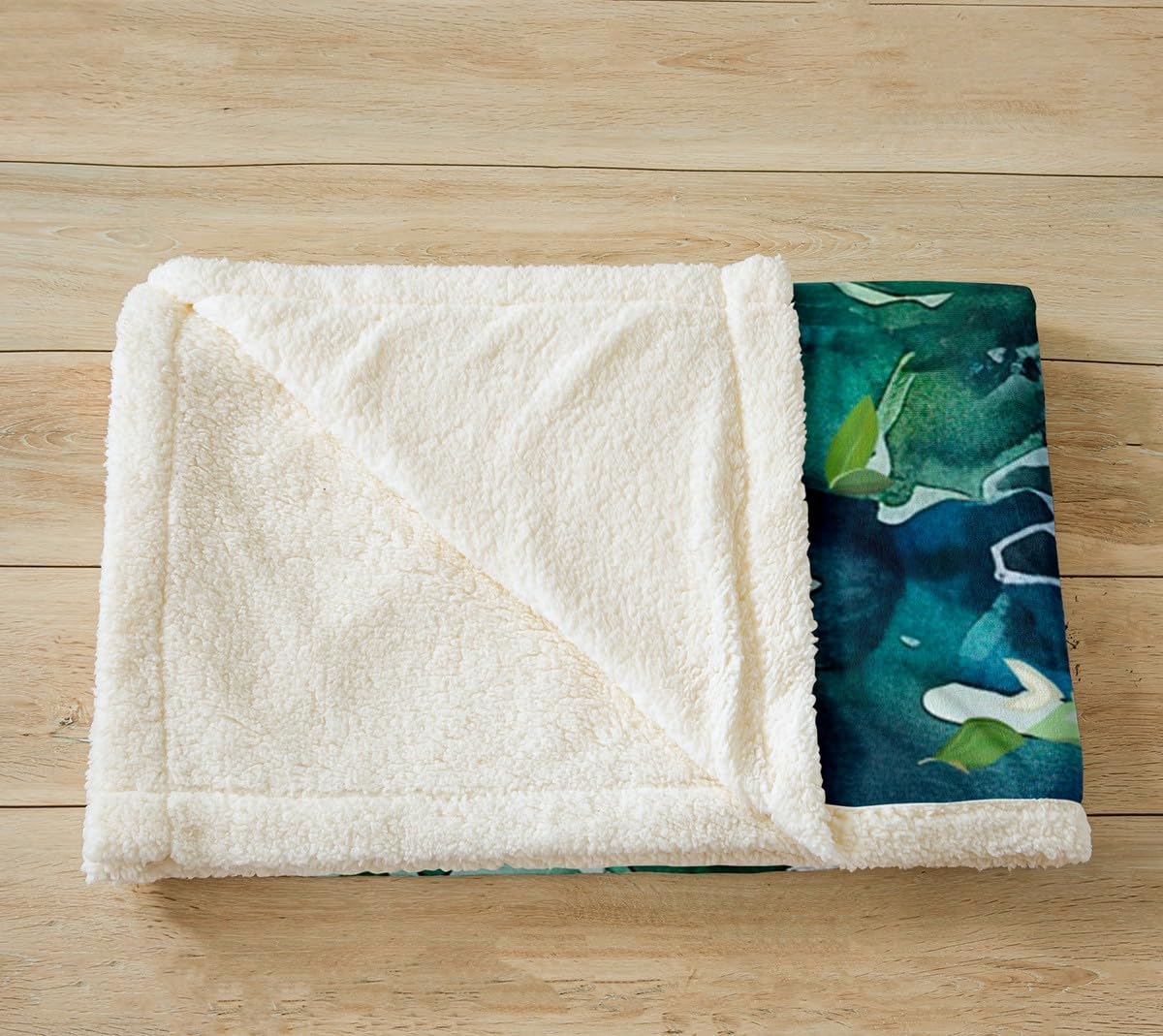 Feelyou White Swan Sherpa Blanket Botanical Decor Fleece Throw Blanket Flower Leaves Plush Blanket for Women Men Animal Fuzzy Blanket for Sofa Bed Couch,Baby 30x40 Inches