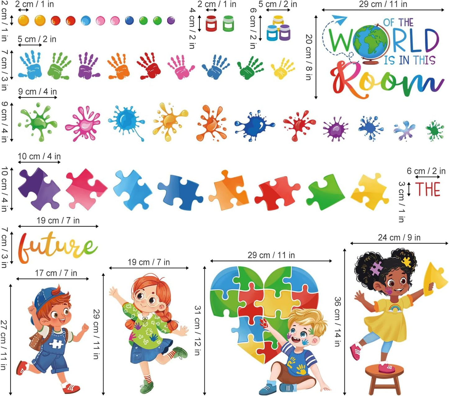 wondever Reading Corner Inspirational Quotes Wall Stickers The Future of The World is in This Room Peel and Stick Wall Art Decals for Kids Room Playroom School Classroom