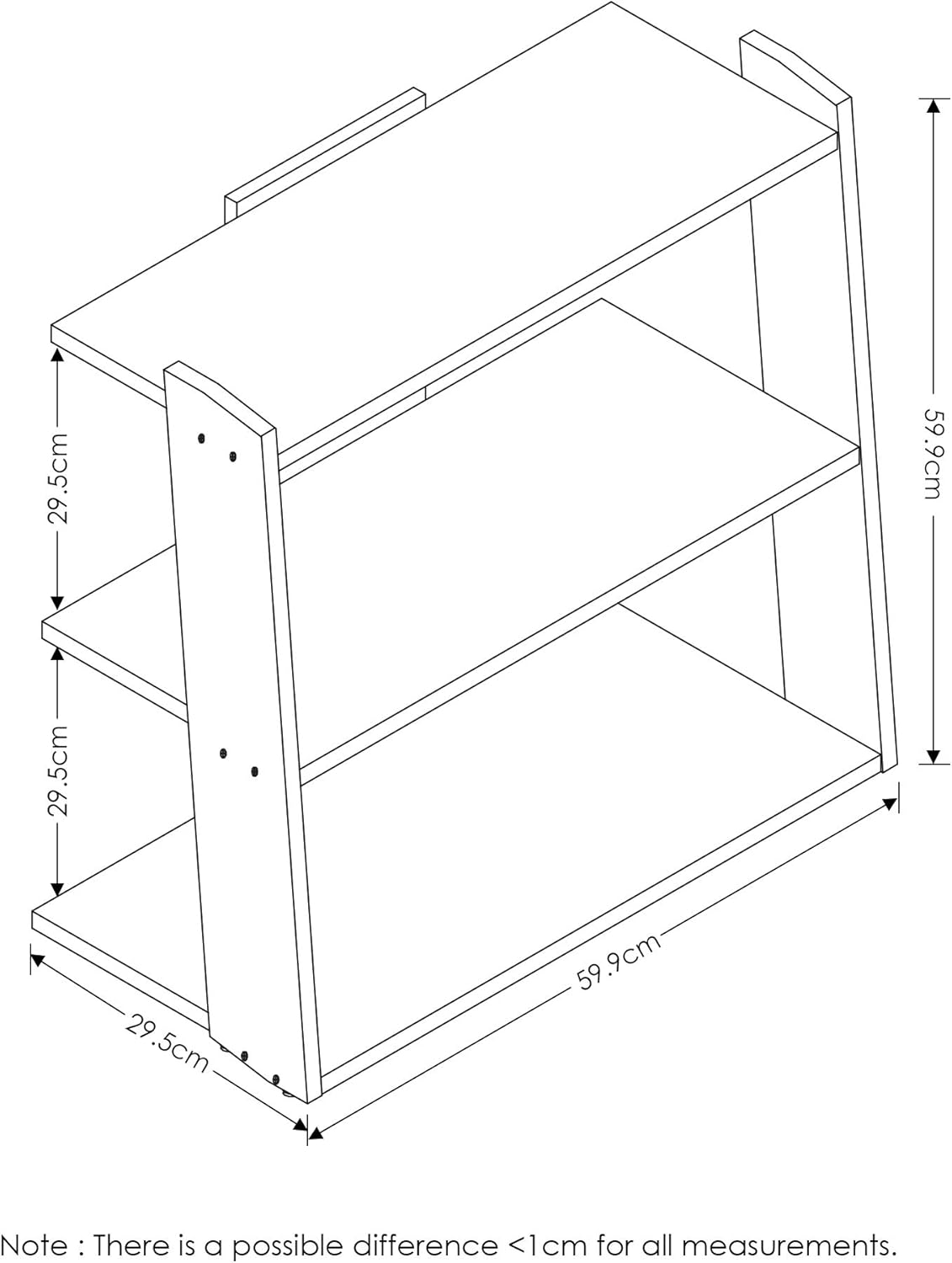 Furinno Hidup Tropika Mini Ladder Shelf, Espresso