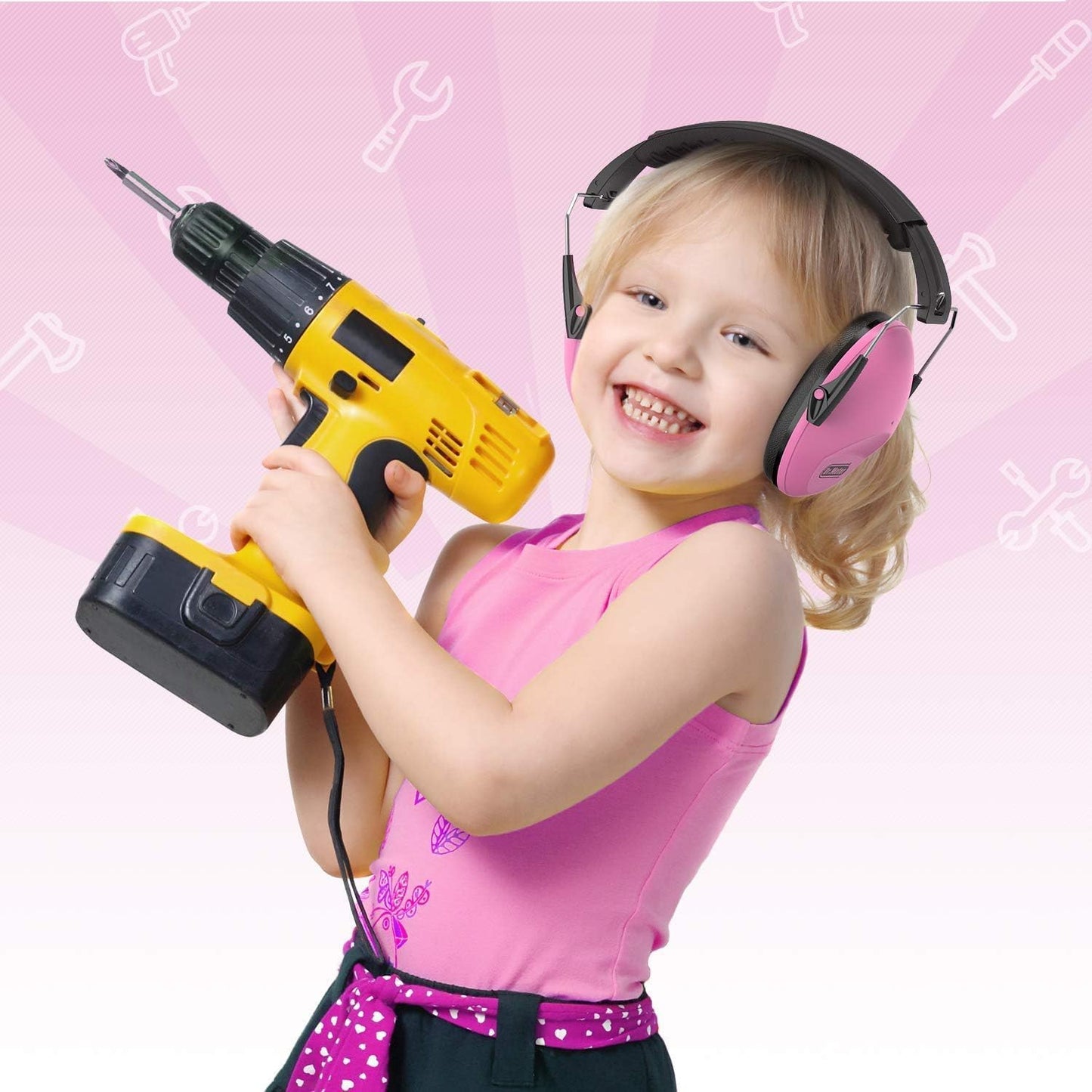 Ear Muffs for Noise Reduction: 27.4SNR Noise Cancelling Headphones for Kids Adults, EM100 Adjustable Classroom Hearing Protection Earmuffs for Monster Jam, Concerts, Fireworks, Autism Sensory