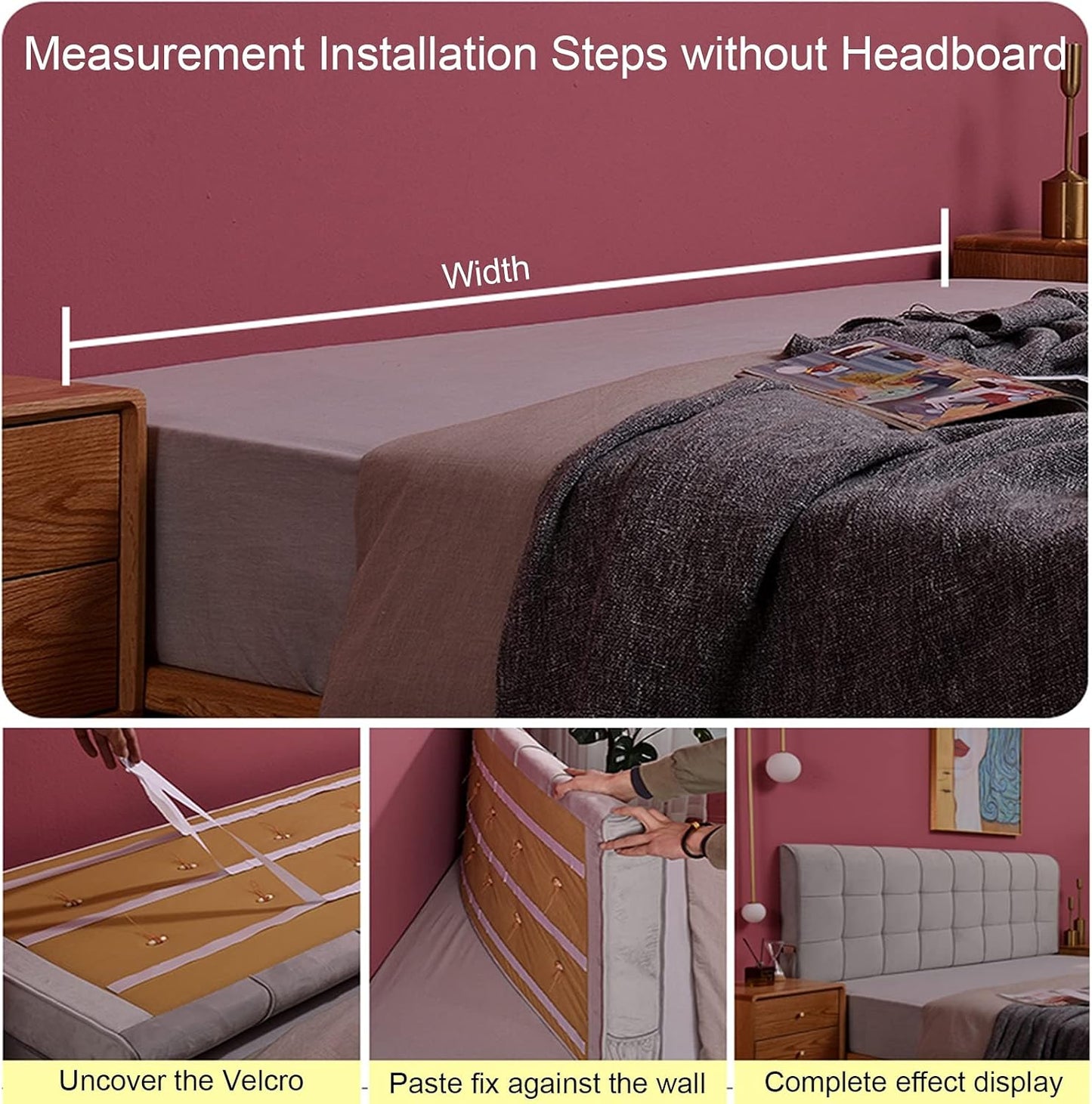 Headboard Bedside Cushion Technology Cloth Reading Pillows with Pockets Lumbar Support Backrest for Bedroom Sofa 5 Colors (Color : Gray Blue Size : 160CMX60CMX10CM) (Gray Green 120CMX60CMX10CM)