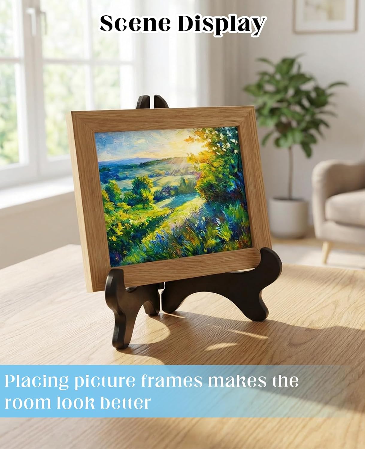 10PCS Small Plate Stands for Display 4", Mini Folding Wood-Like Plaque Holder Easel for Displaying Picture Dish