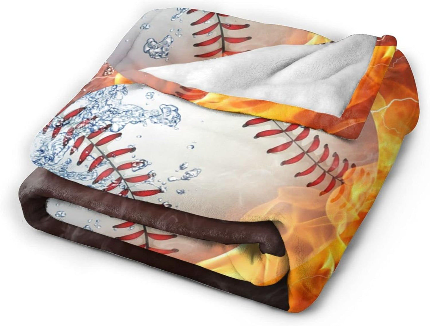 Baseball Sport Cool Ball Throw Blanket Super Soft Warm Bed Blankets for Couch Bedroom Sofa Office Car, All Season Cozy Flannel Plush Blanket for Girls Boys Adults, 60"X50"