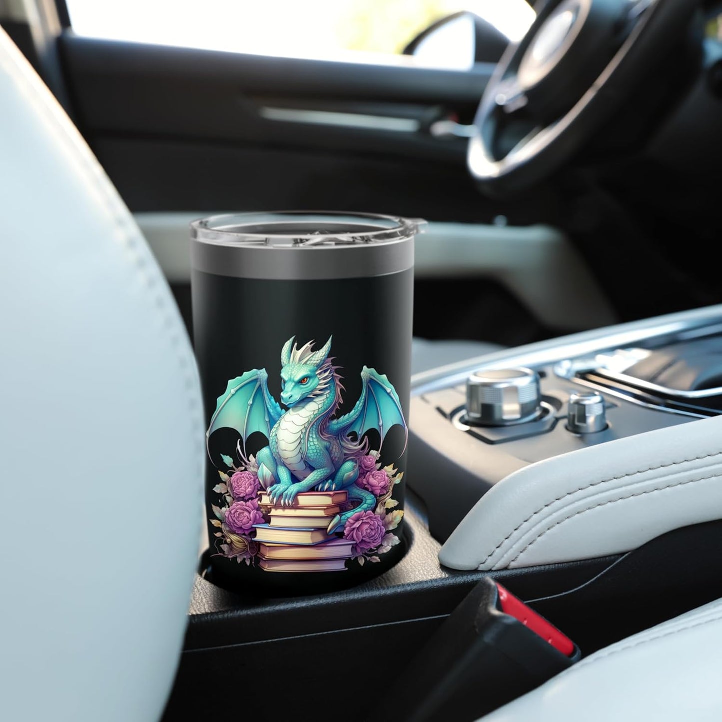 Book Dragon Bookish Dragon Book Worm Dragons & Books Reading Stainless Steel Insulated Tumbler