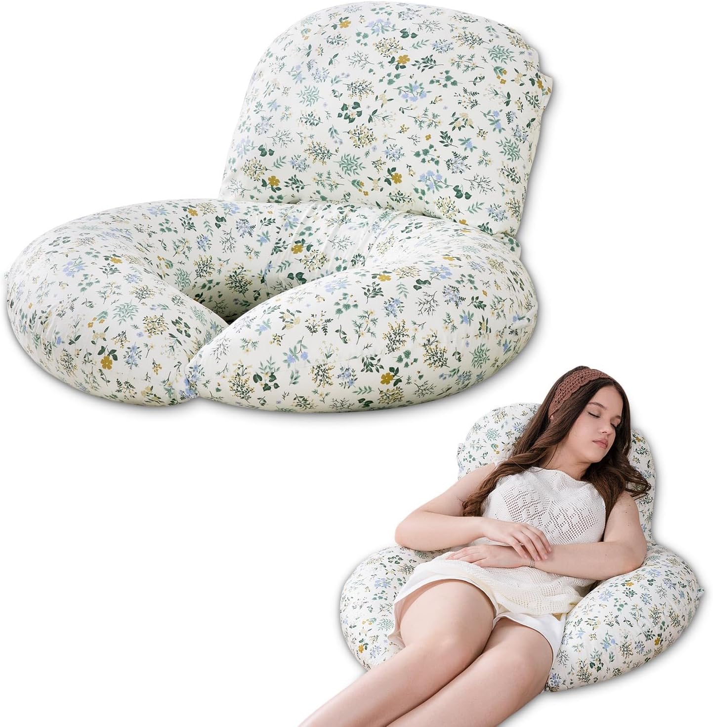 INSEN Wedge Pillow Set for Sleeping and After Surgery, Use for Acid Reflux, Reading and Relaxing, Headboard Pillow for Sitting in Bed