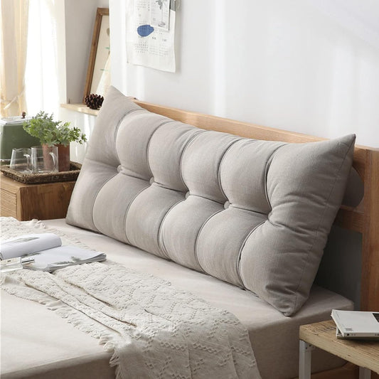Oversized Body Pillow Headboard Cushion - Soft Lumbar Support for Adults, Extra Backrest Throw Pillow 39.4IN/100CM - Perfect for Bedside Comfort (A 59.05IN/150CM)
