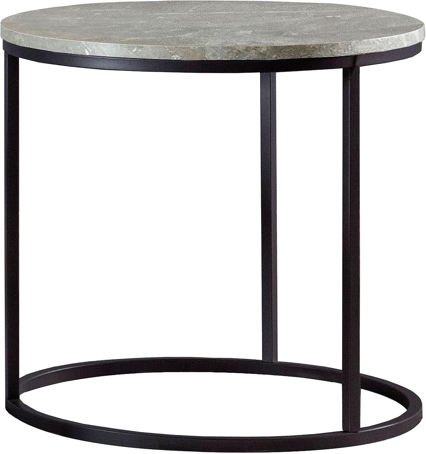 Coaster Home Furnishings - Lainey - Wood and Metal - Round End Table with Contemporary Style and Sturdy Construction - Living Room, Bedroom - 23 Inch - Gray - 736027