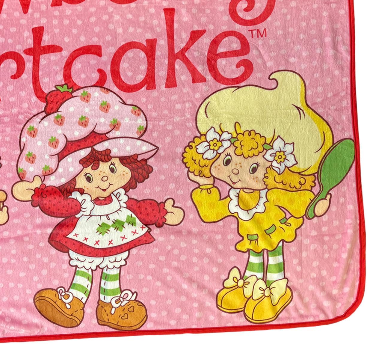 Surreal Entertainment The World of Strawberry Shortcake Blanket Best Friends Plush Fleece Throw 46" x 60"