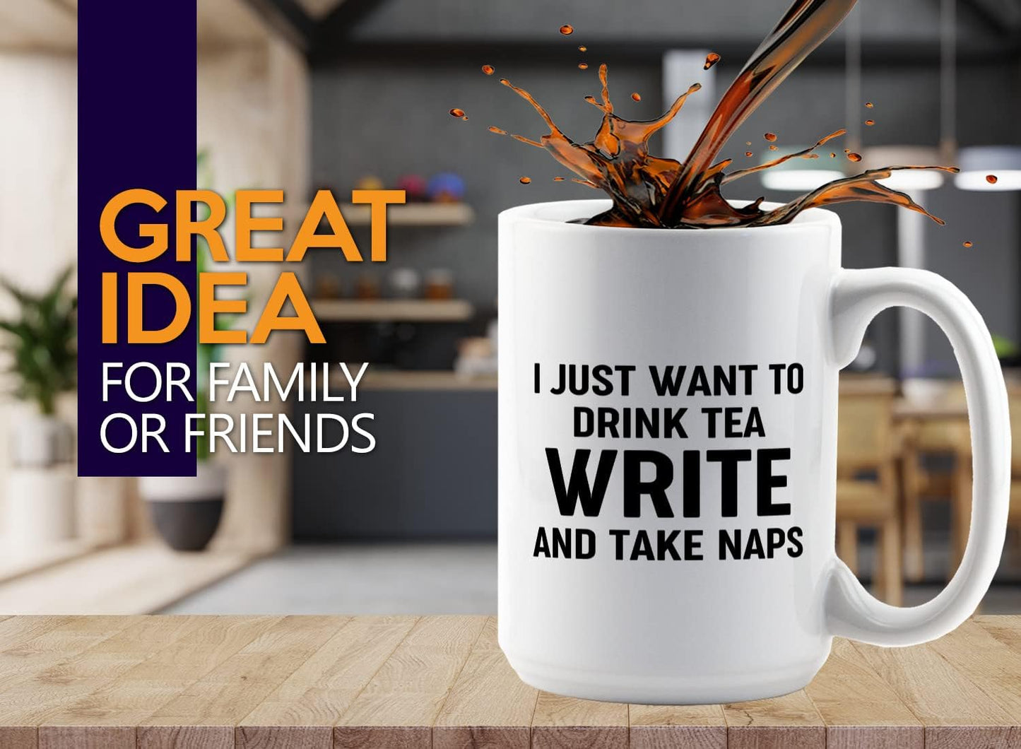 Journalist Coffee Mug 15oz White -Tea Write Naps - Reading Lover Book Club Gift Author Appreciation Writer Journalism Novelist Scriptwriter