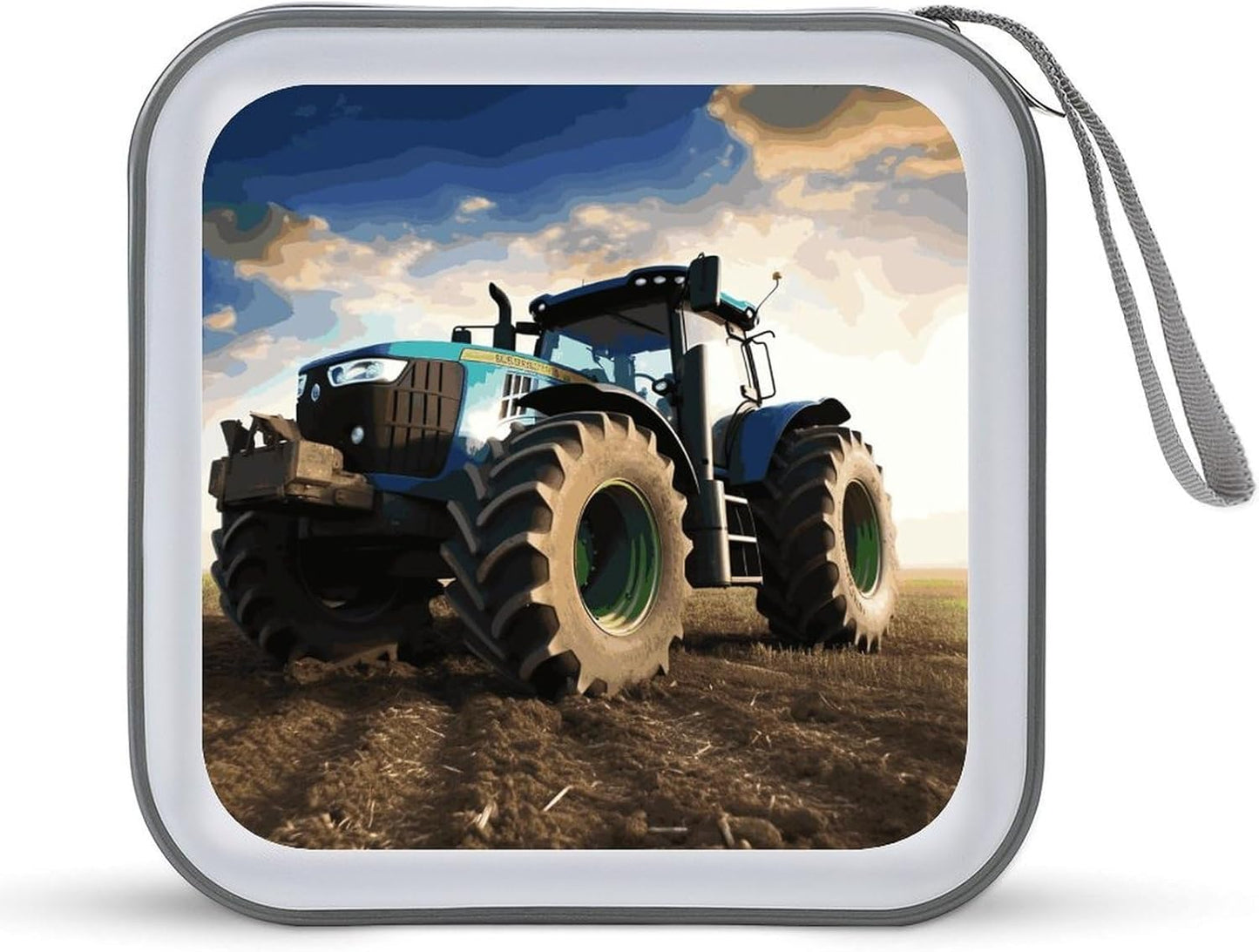 Farm Tractor CD Case 40 Capacity Case Zipper CD Collection Bag with Handles Cover DVD Storage Hard Plastic DVD Disc Cases Storage Binder for Car Home Office Travel